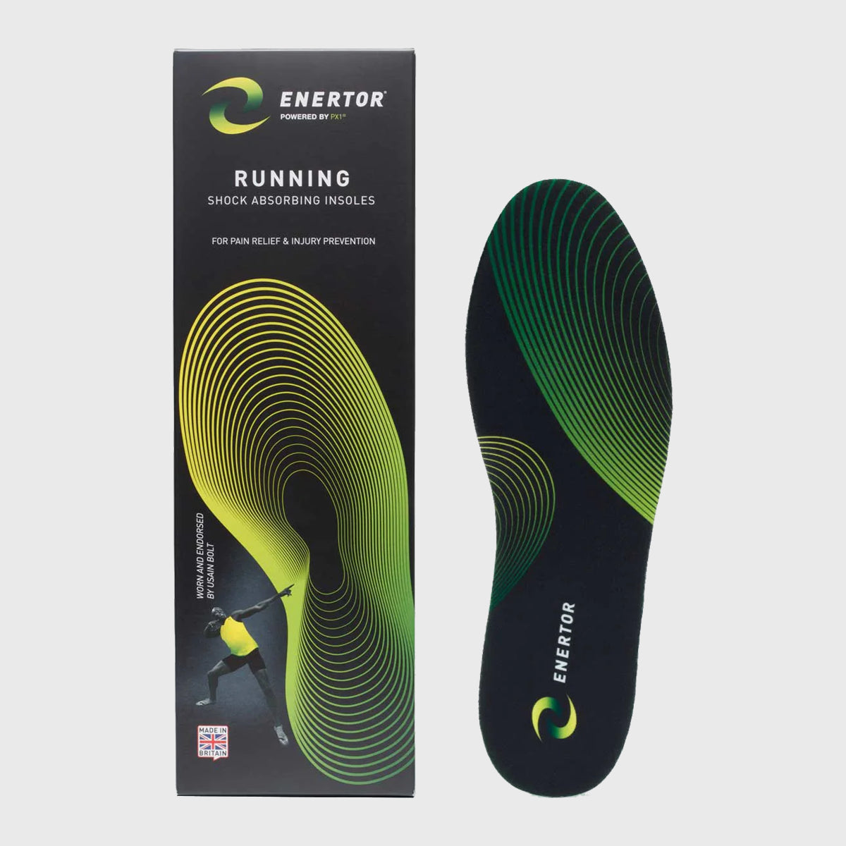 Enertor Running Insoles for Men & Women - Cushioned Arch Support for Comfort & Injury Prevention - Perfect for Jogging, Hiking & Sports Activities