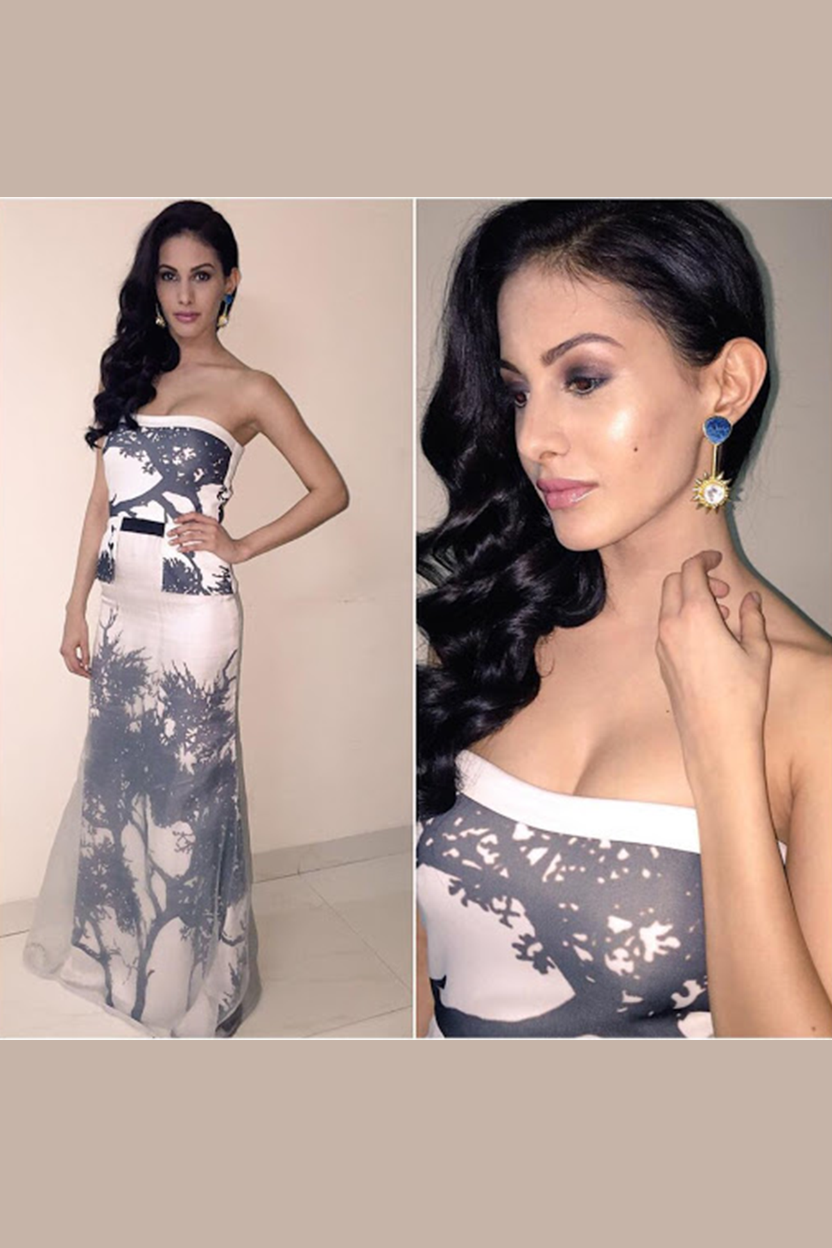 Amyra Dastur Tree of Life Printed Tube Dress - Elegant Summer Fashion for Women | Perfect for Beach Vacations, Parties & Date Nights