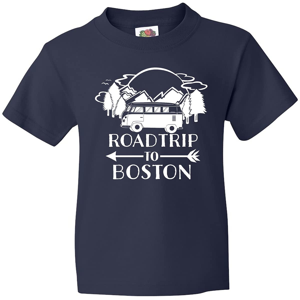Inktastic Road Trip to Boston Youth T-Shirt - Comfortable Kids Travel Tee for Boston Vacation & Family Road Trips