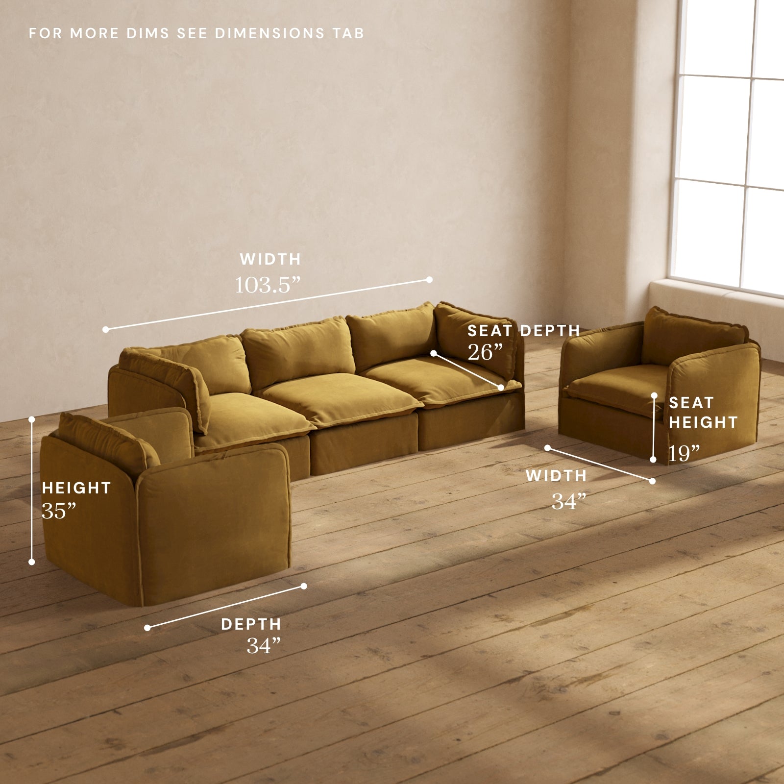 Premium Modular 3-Seater Sofa & Armchair Set in Toffee Brown | Luxury Blend Fabric | Perfect for Living Room, Lounge & Home Theater Comfort