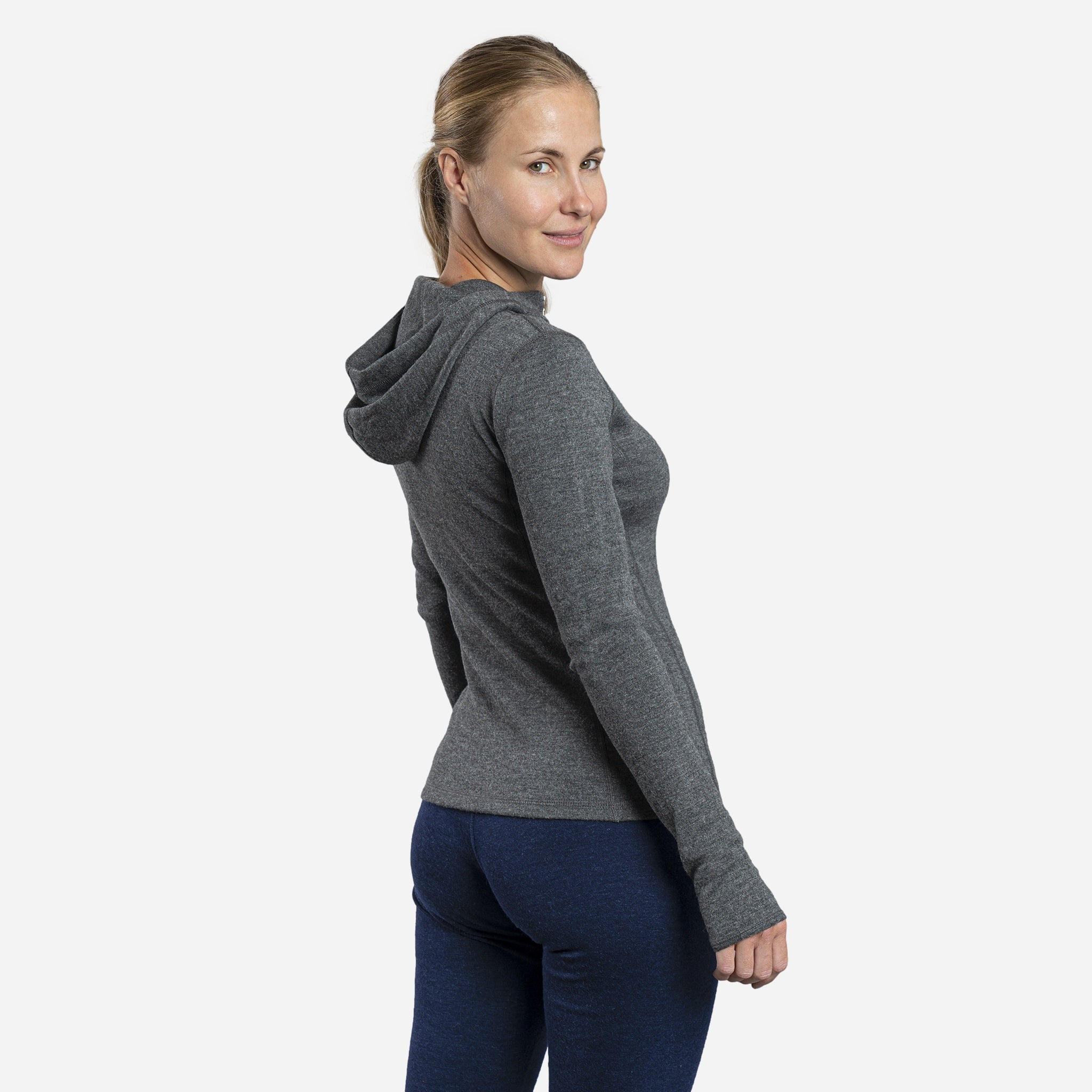Women's Alpaca Wool Hoodie Jacket - 420 Midweight Full Zip Fleece Pullover for Outdoor Hiking & Winter Travel - Cozy Warm Sweatshirt for Casual Wear