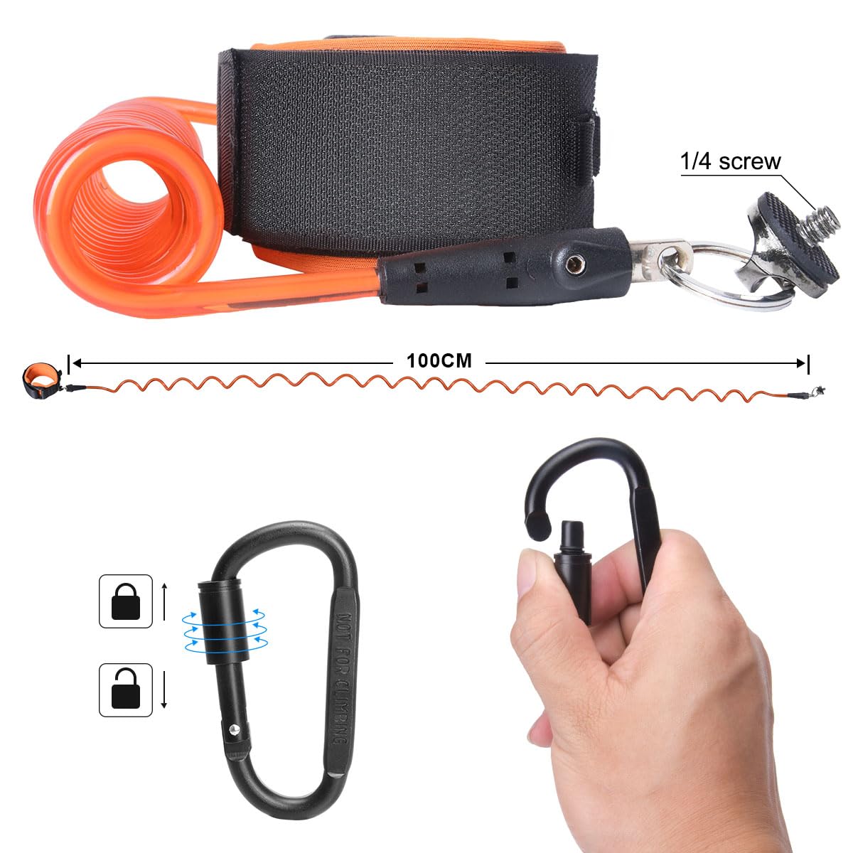 Floating Grip with Adjustable Safety Strap & Steel Core for GoPro Hero/Insta360 - Waterproof Action Camera Accessory for Surfing, Kayaking & Underwater Selfies