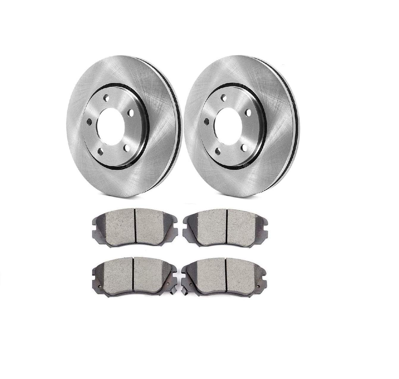 High-Performance Rear Disc Brake Rotors & Ceramic Brake Pads for 2011 Ford F-250 Super Duty King Ranch 6.7L - No Hardware Included - 2 Year Warranty | Perfect for Heavy-Duty Towing, Off-Roading & Daily Commuting