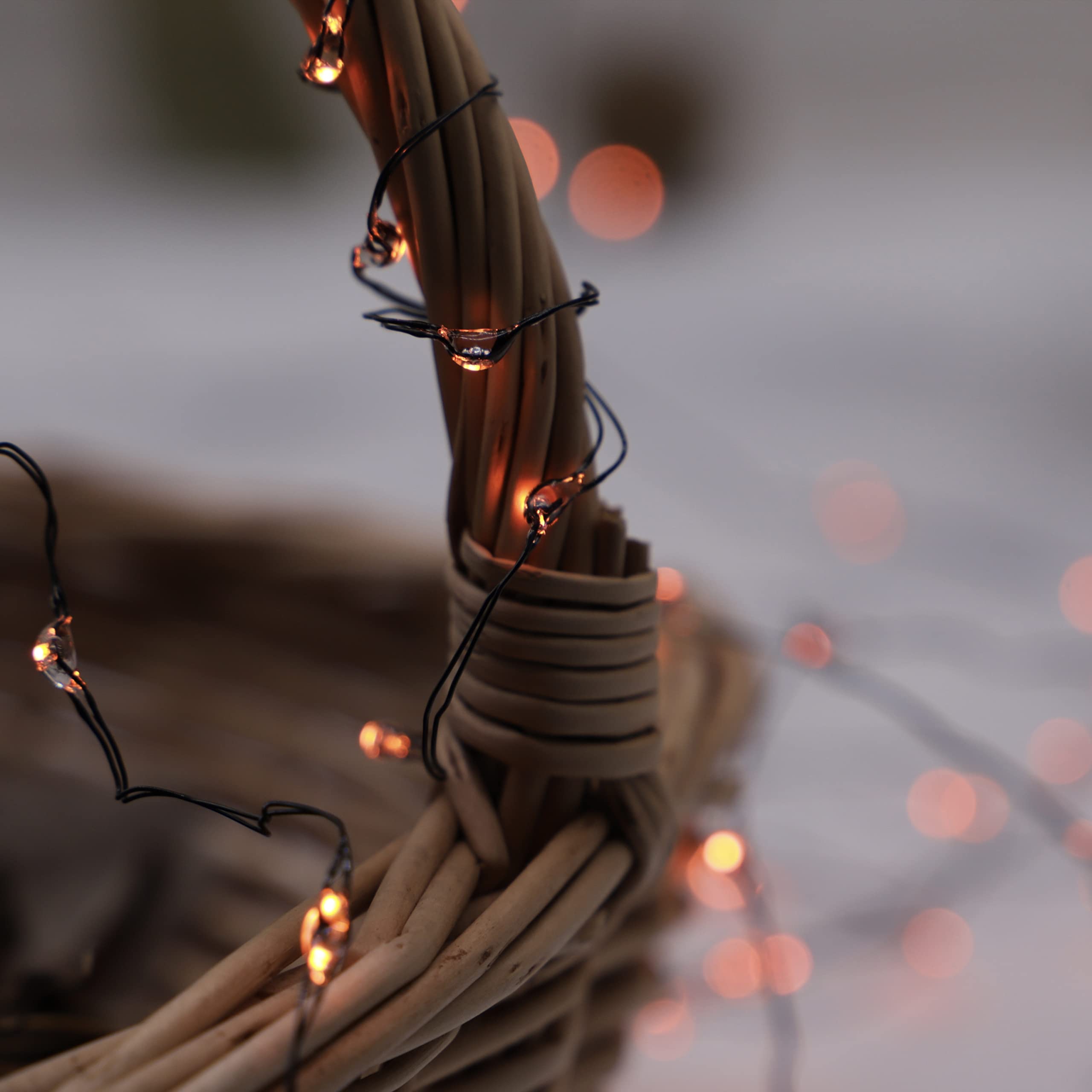 XIWU Halloween Fairy Lights 10ft 60 LEDs - Battery Operated String Lights with Timer & Remote - Orange Fall Pumpkin Garland for Halloween, Thanksgiving, Autumn Decor - Perfect for Indoor Mantle, Party, Home, and Garden Decorations