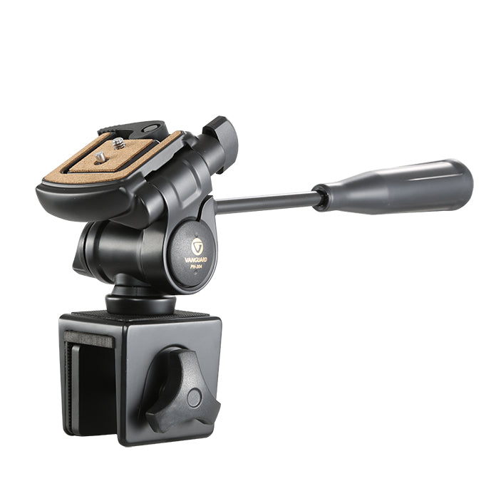 304 Stainless Steel 3-Way Pan Head Camera Mount - Adjustable Window Clamp for DSLR, Camcorder, Optics - Perfect for Photography, Filming, and Surveillance