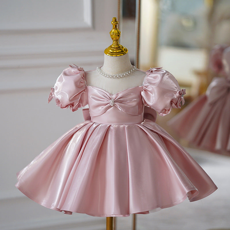 Elegant Baby Girl Pageant Dress for Toddlers - First Communion Princess Gown - Perfect for Special Occasions, Parties, and Photo Shoots