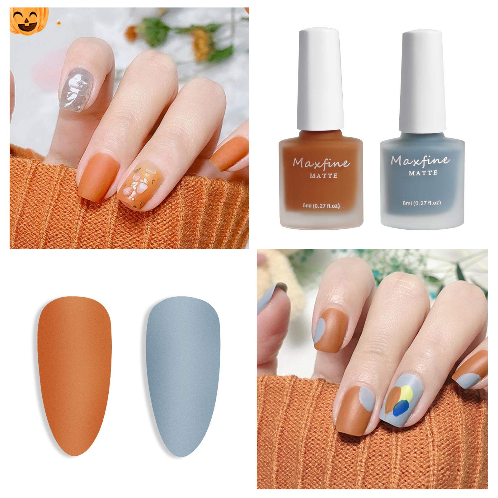 6 Colors Matte Nail Polish Set - Mist Effect Velvet Gel Polish Kit, Long Lasting Waterproof Nail Art (8ml/Bottle) for Salon & Home Manicure, Perfect for Parties, Weddings & Everyday Wear