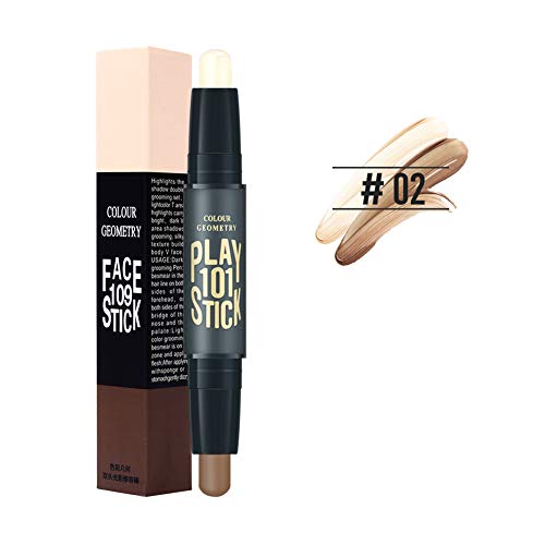 Ofanyia Double Head Highlighter & Contour Stick - Face Shadow Bronzer & Concealer Makeup Kit | Perfect for Contouring, Highlighting & Concealing for Flawless Makeup Look