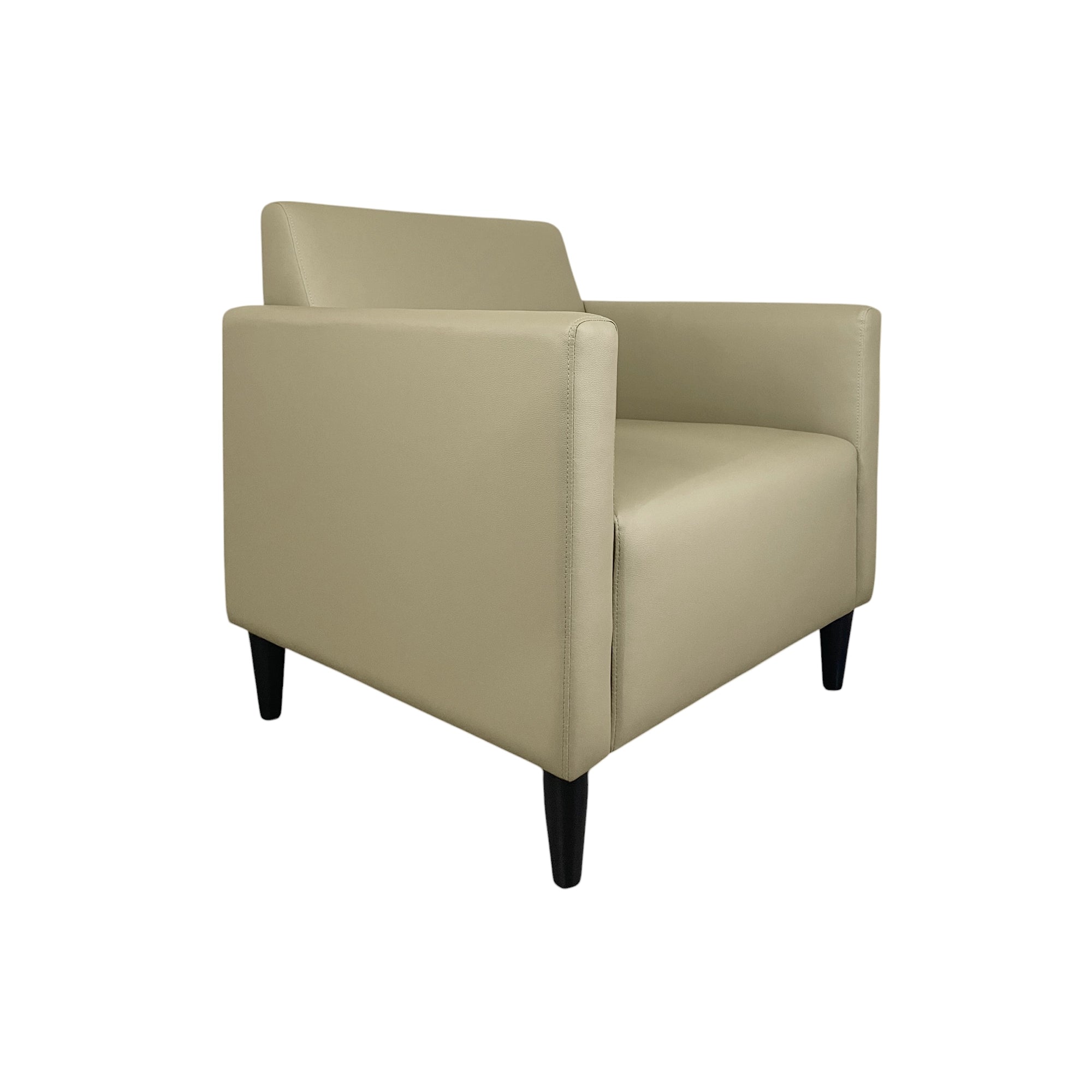 Haru Armchair - Modern Accent Chair for Living Room, Bedroom & Office - Comfortable Upholstered Lounge Chair with Wooden Legs - Perfect for Relaxing, Reading & Decorating Your Home