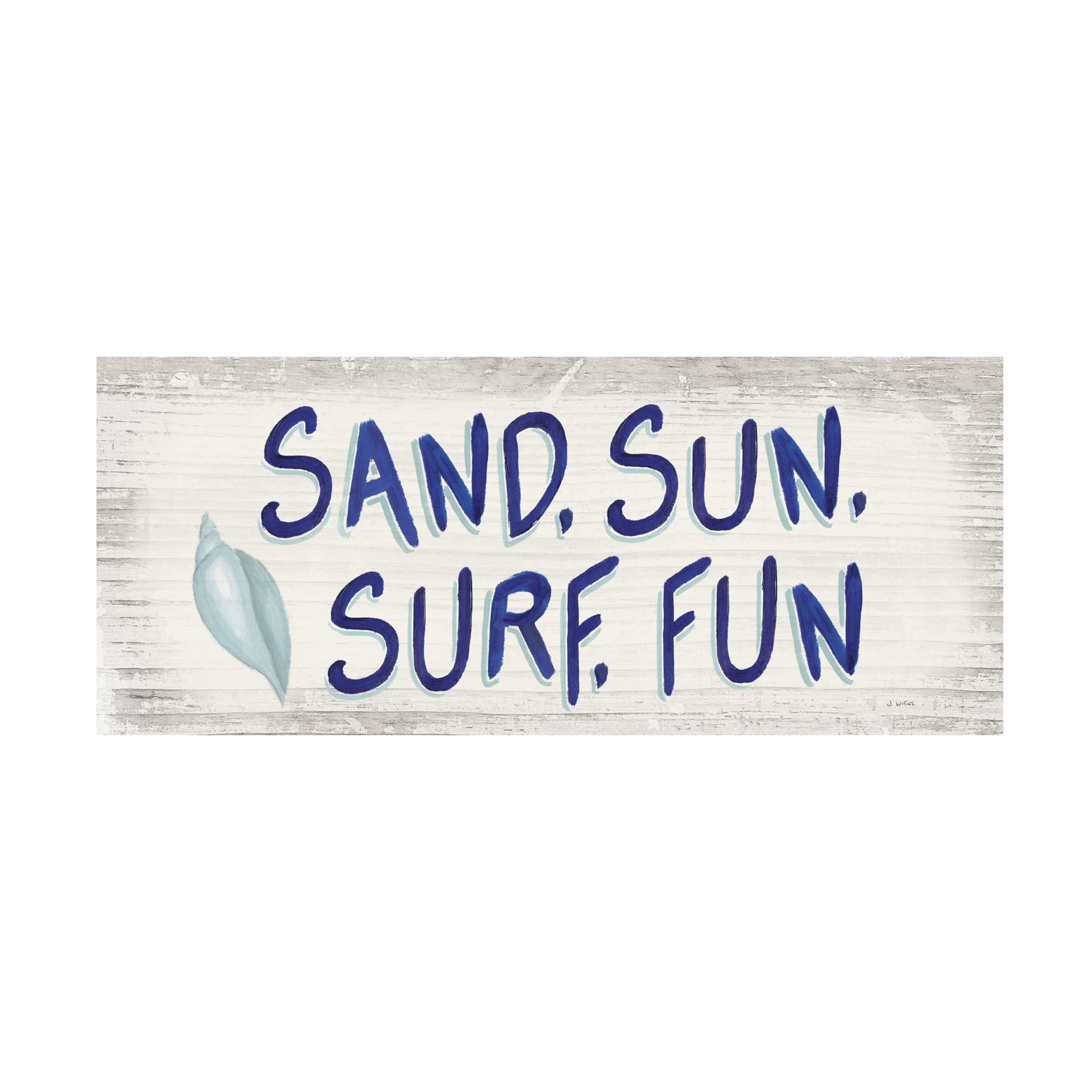 James Wiens 'Beach Time VIII' Canvas Wall Art Print - Coastal Beach Painting for Living Room, Bedroom & Office Decor - Handmade Canvas Artwork for Home & Gifts