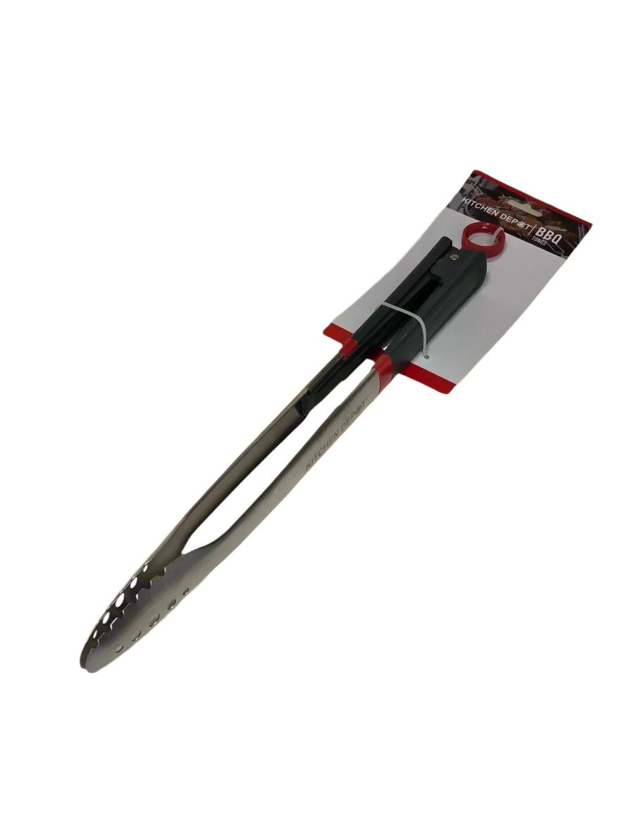 17-Inch Stainless Steel BBQ Grill Tongs - Heavy Duty Locking Scissor Tongs for Grilling, Cooking, Flipping - Perfect for Outdoor BBQ, Camping, Picnics & Backyard Parties