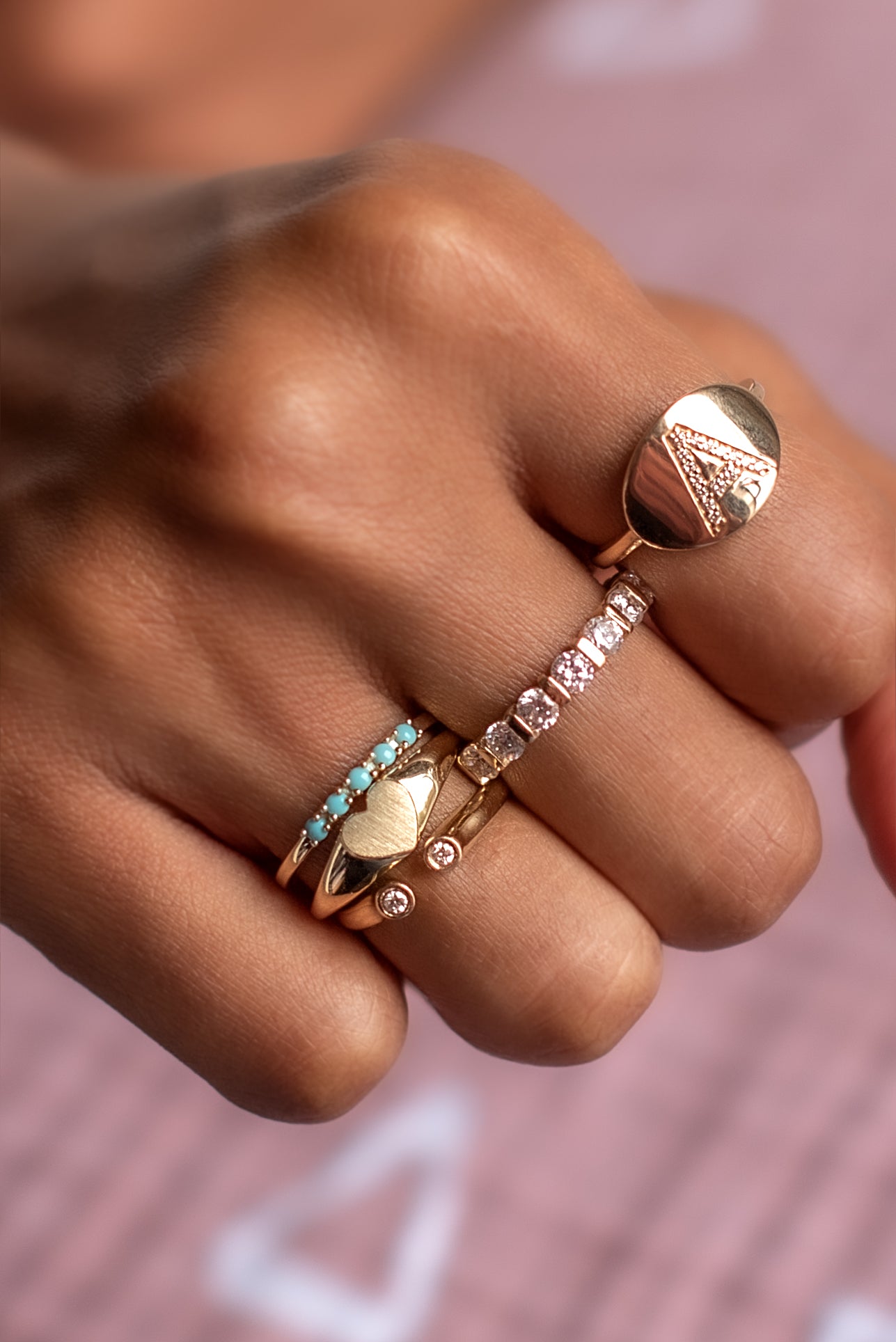 Personalized Diamond Initial Ring for Women - Custom Engraved Name Letter Jewelry Gift for Her - Perfect for Birthdays, Anniversaries & Valentine's Day