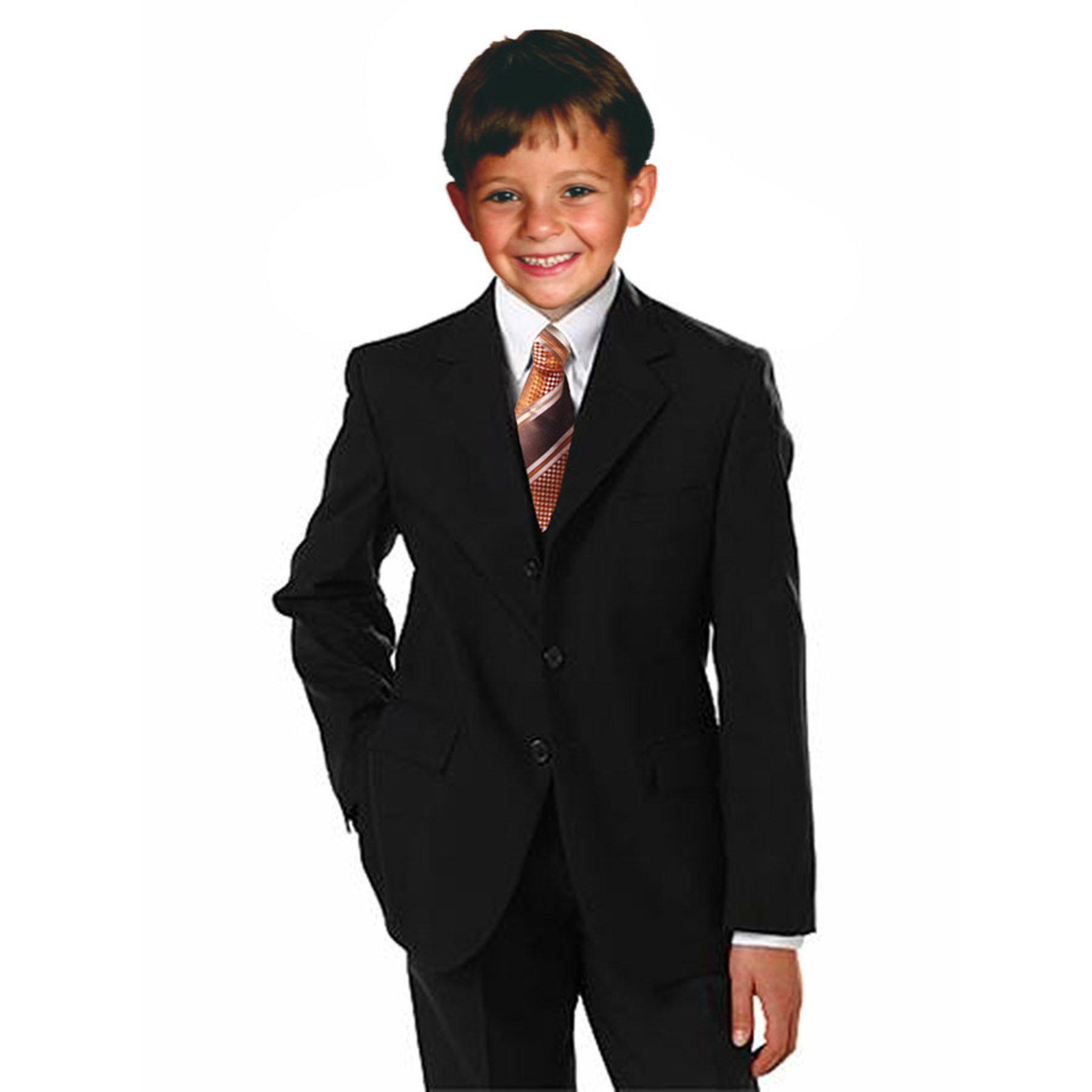 Premium Black Suit Set for Boys - Formal 2-Piece Blazer & Pants Outfit for Weddings, School Photos & Special Occasions
