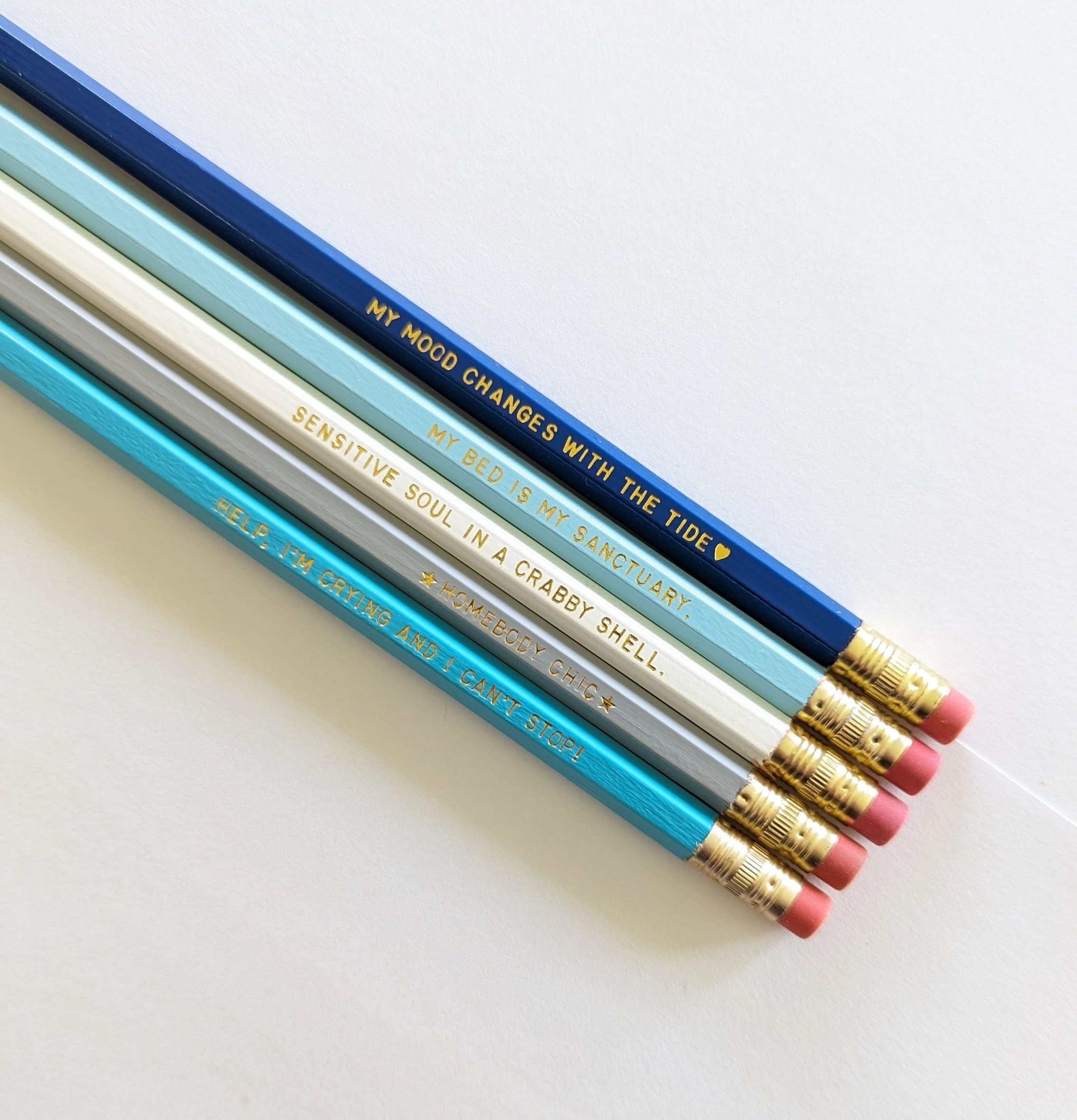 Cancer Zodiac Sign Pencil Set - Funny Astrology Birthday Gift for Women (June 20-July 22) - Perfect for Office, School & Cancer-Themed Parties