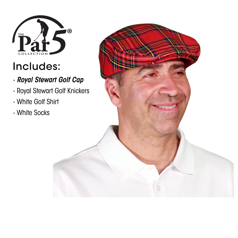 Royal Stewart Men's Golf Outfits - Premium White Polo Shirt & Shorts Set for Golfing, Country Club & Summer Sports