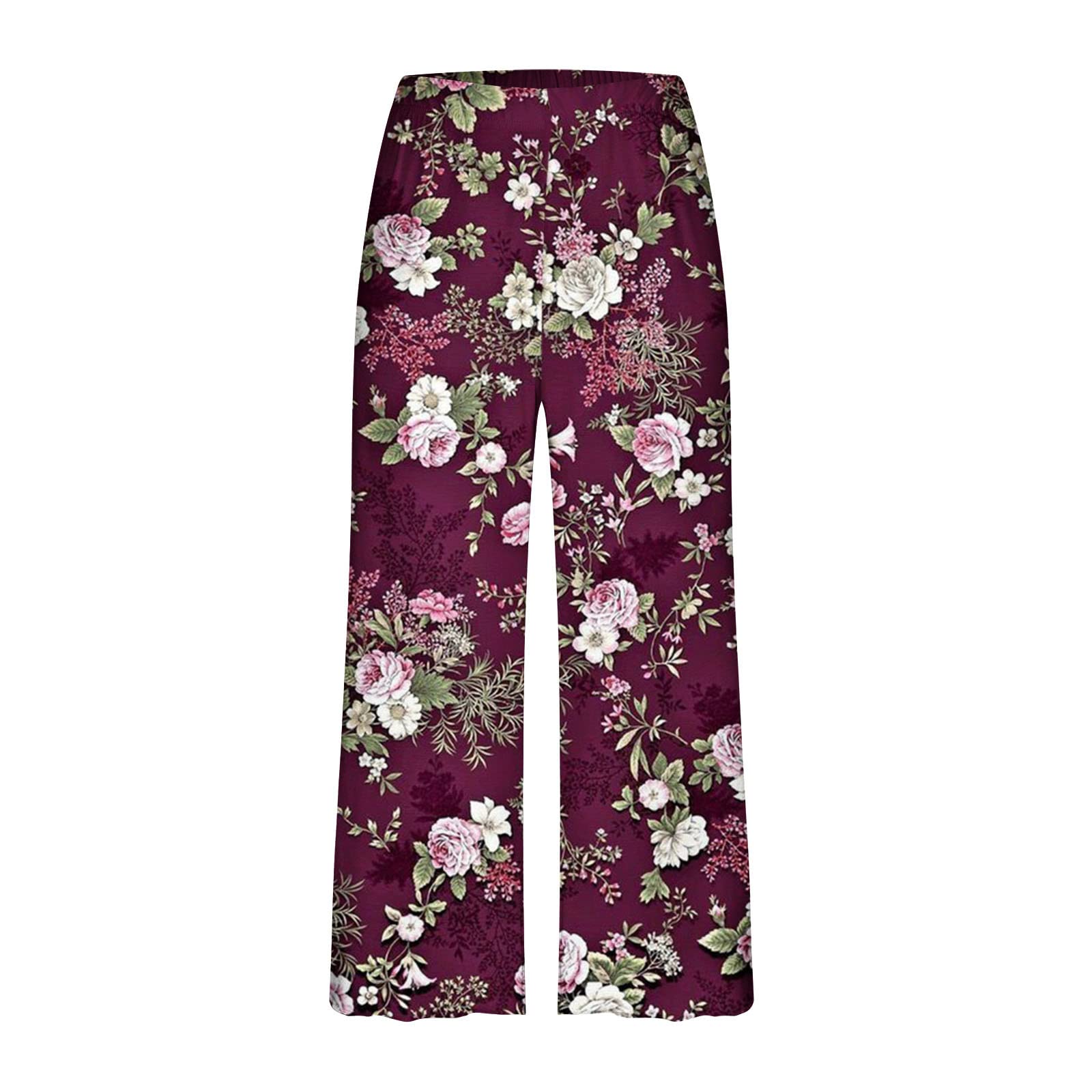 Women's 2-Piece Printed Pajama Set - Soft Summer Sleepwear with Capri Pants & Pockets - Matching Lounge Outfit for Home, Vacation & Relaxation