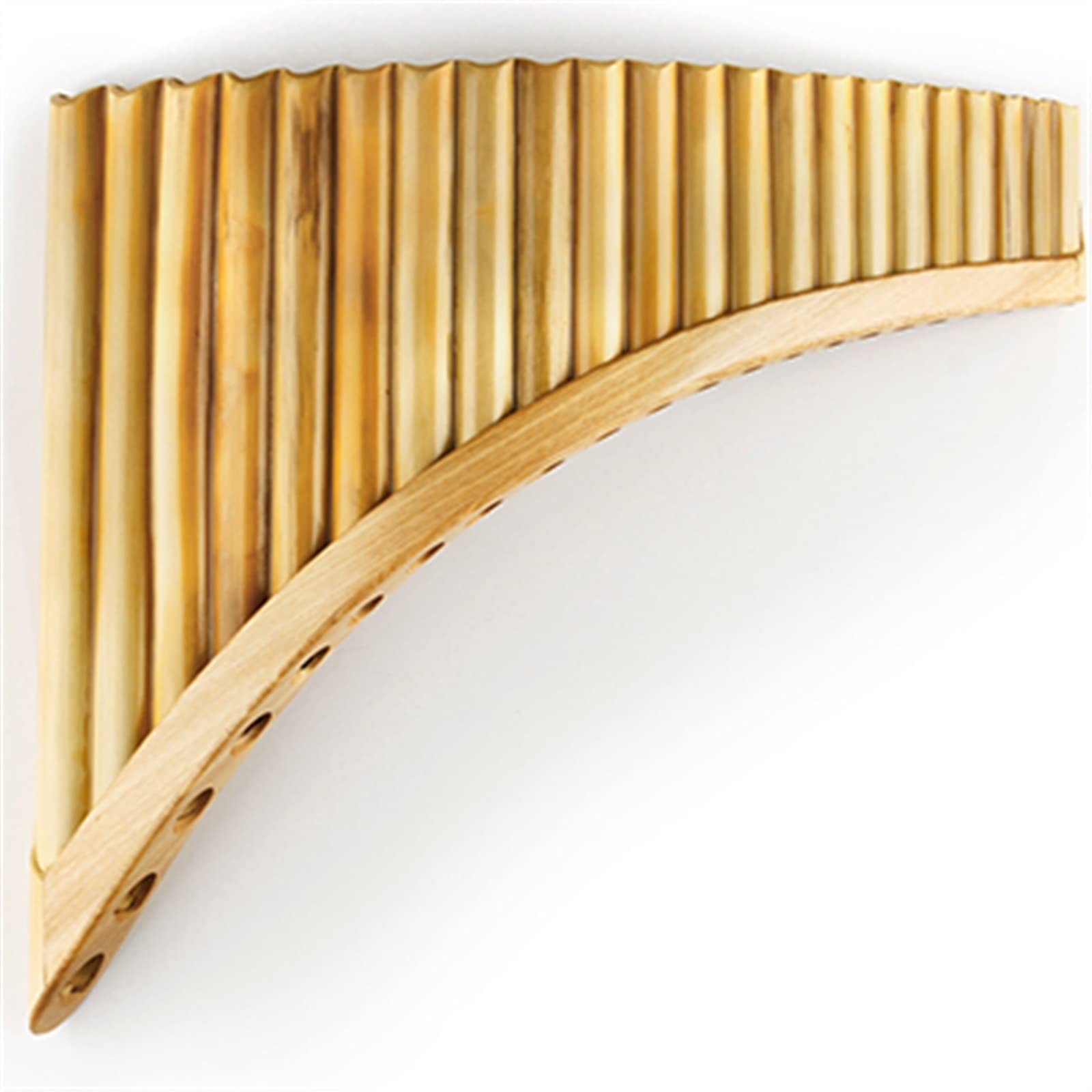 22 Pipe Pan Flute - Natural Reed Handmade Woodwind Instrument in G Key (Right Color) | Perfect for Music Lovers, Meditation & Relaxation