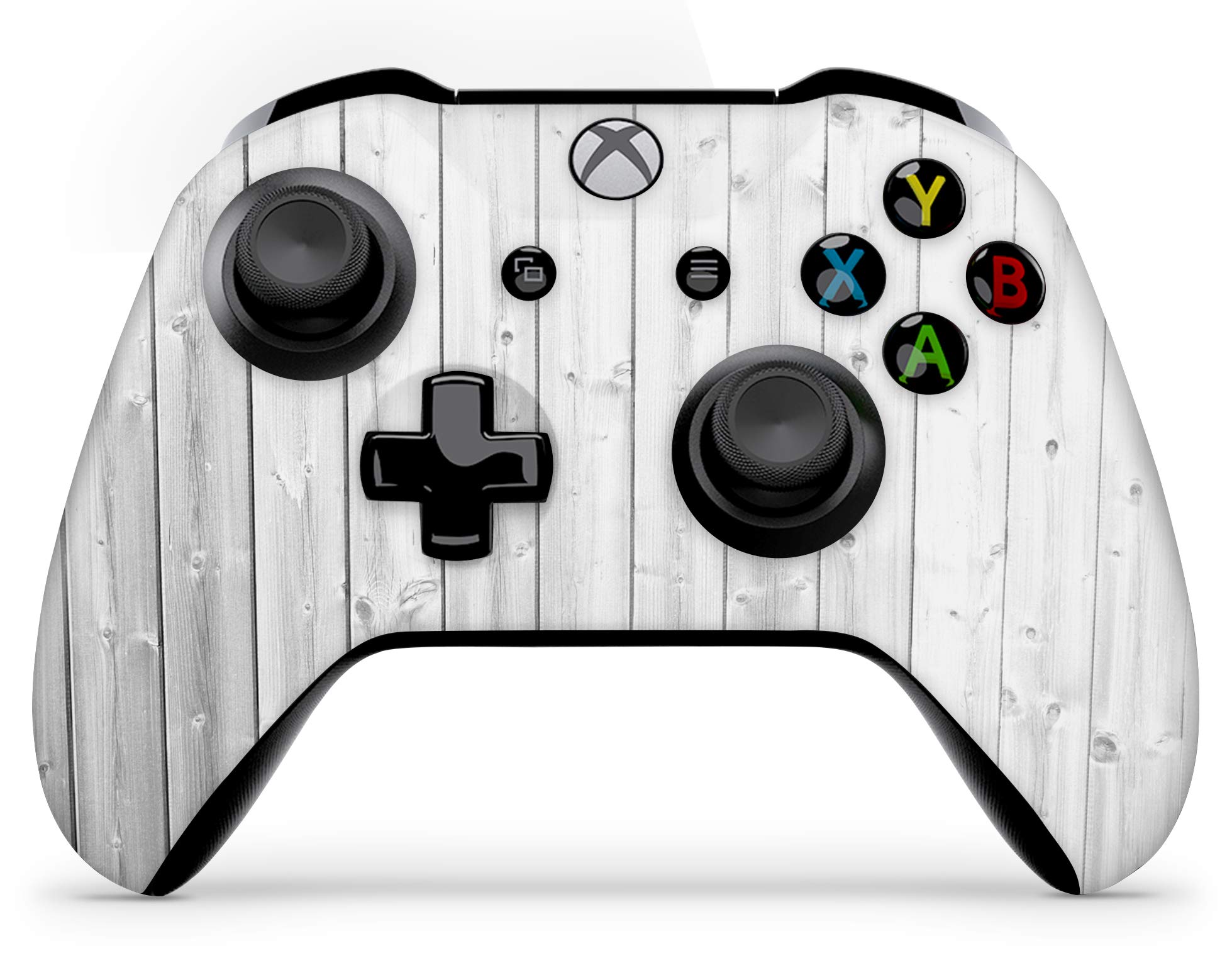 Xbox One Controller Vinyl Skin - White Wood Design Protective Sticker by Skins4u | Durable Decal for Gaming, Customization & Scratch Protection