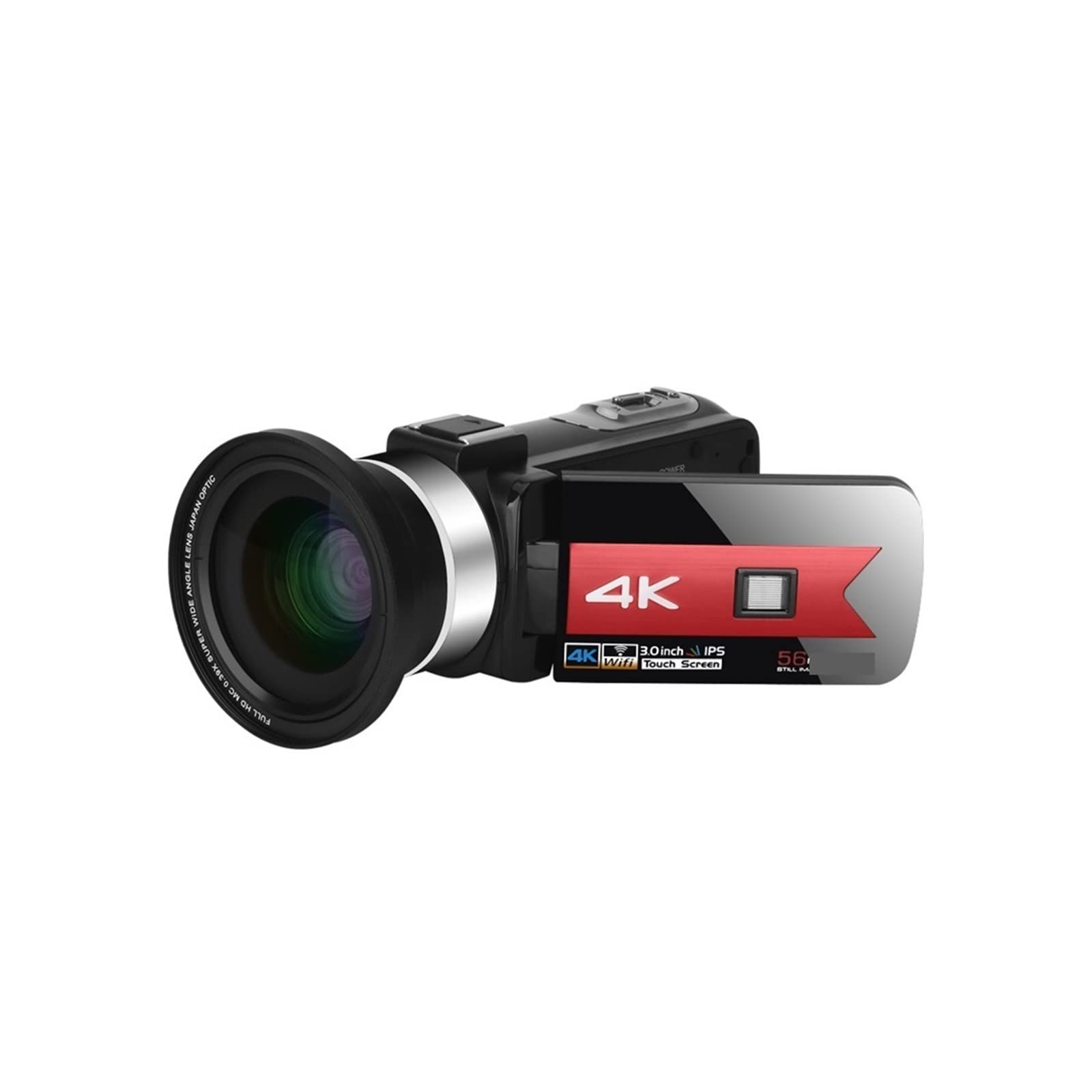 BODORME 4K Camcorder with 56MP & Night Vision - Live Streaming Webcam for Vlogging, Photography, YouTube Videos (No SD Card, NA-U800-LT) - Perfect for Travel, Events & Home Recording
