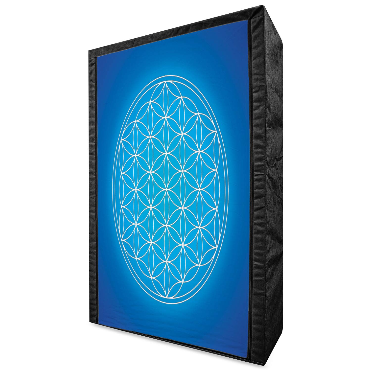 Ambesonne Geometric Portable Fabric Wardrobe - Flower of Life Grid Pattern with Overlapping Circles Design | 42.5