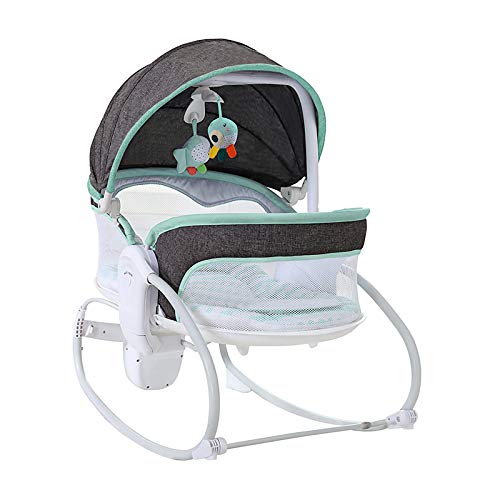 3-in-1 Baby Bouncer with Soothing Vibration & 3-Speed Adjustment - Convertible Sit-to-Lie Rocking Chair for Newborns, Infants & Toddlers - Perfect for Nursery, Playtime & Soothing Fussy Babies