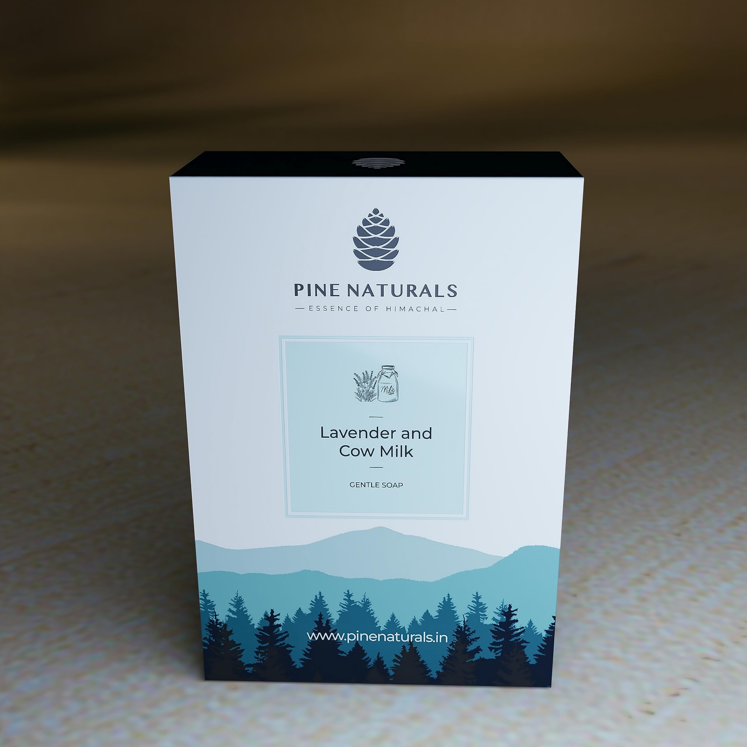 Pine Naturals Lavender & Cow Milk Gentle Soap - Handmade Natural Soap for All Skin Types | Moisturizing & Soothing | Perfect for Dry Skin, Sensitive Skin & Daily Body Care