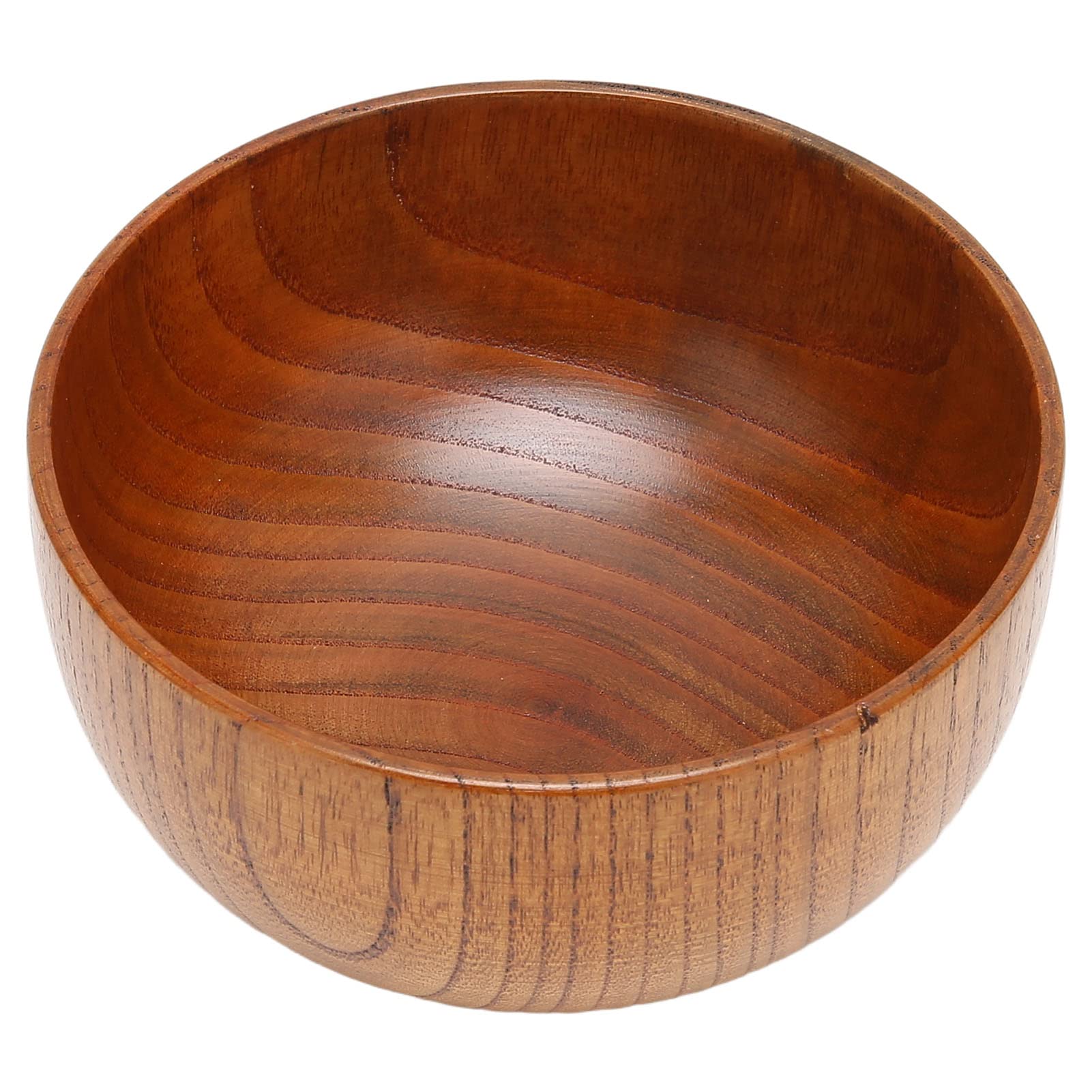 Japanese Style Wooden Soup Bowls - Handcrafted High Gloss Finish with Unique Grain for Restaurants, Home Dining & Gifts - Smooth Surface Wooden Bowls for Soup, Salad, Cereal & Decorative Use