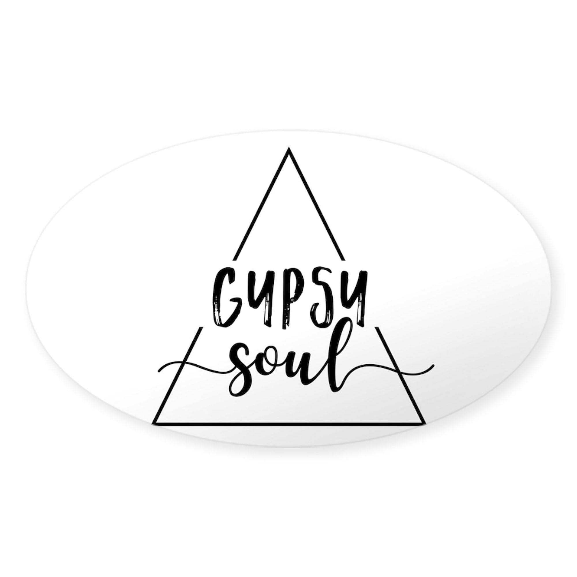 Gypsy Soul Triangle Design Sticker - Waterproof Vinyl Decal for Cars, Laptops & Windows - Perfect for Bumpers, Notebooks & Home Decor