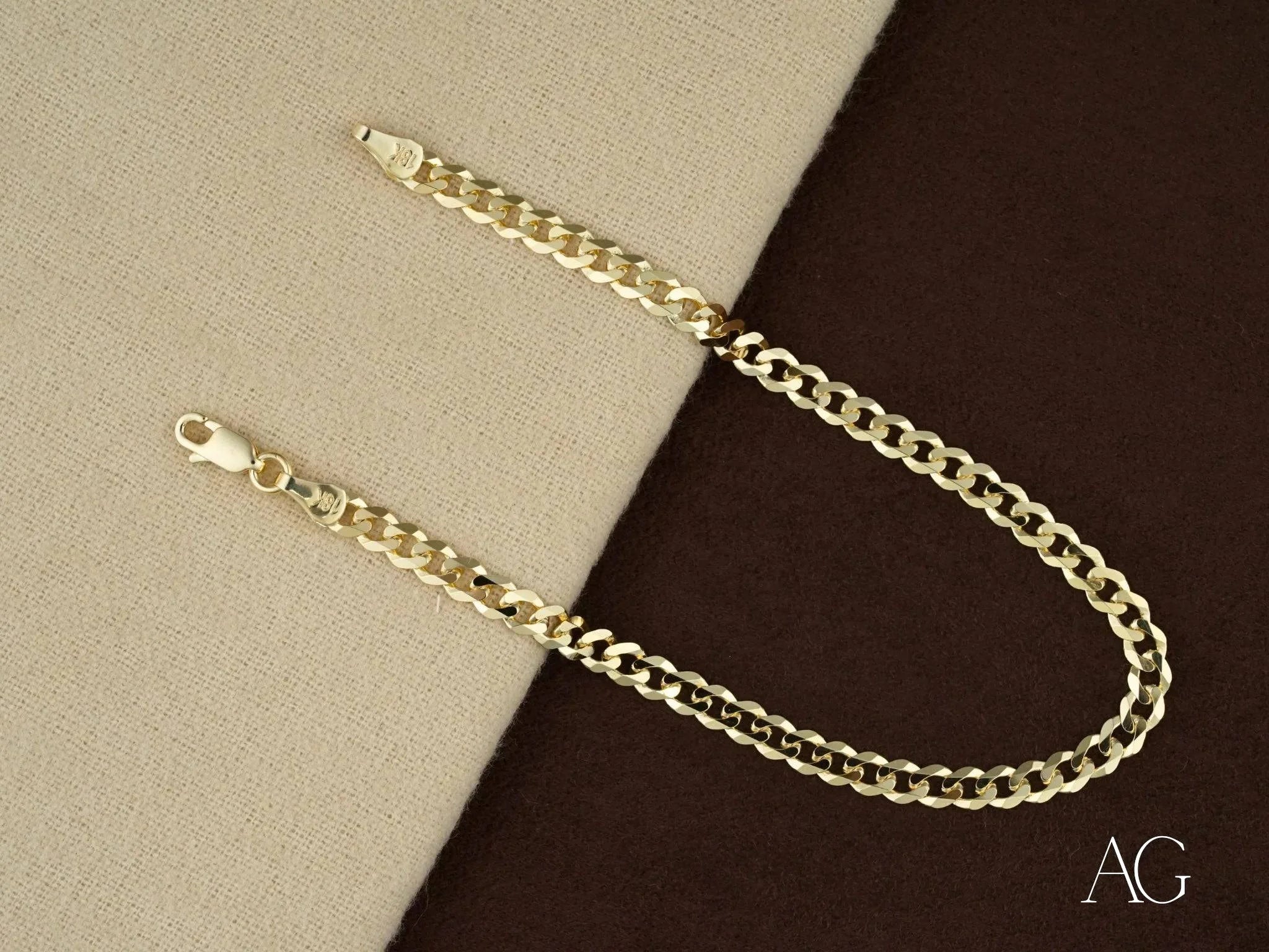 18K Solid Gold Cuban Link Bracelet for Men & Women - Timeless Elegance & Luxury Jewelry - Perfect for Gifts, Weddings, and Special Occasions