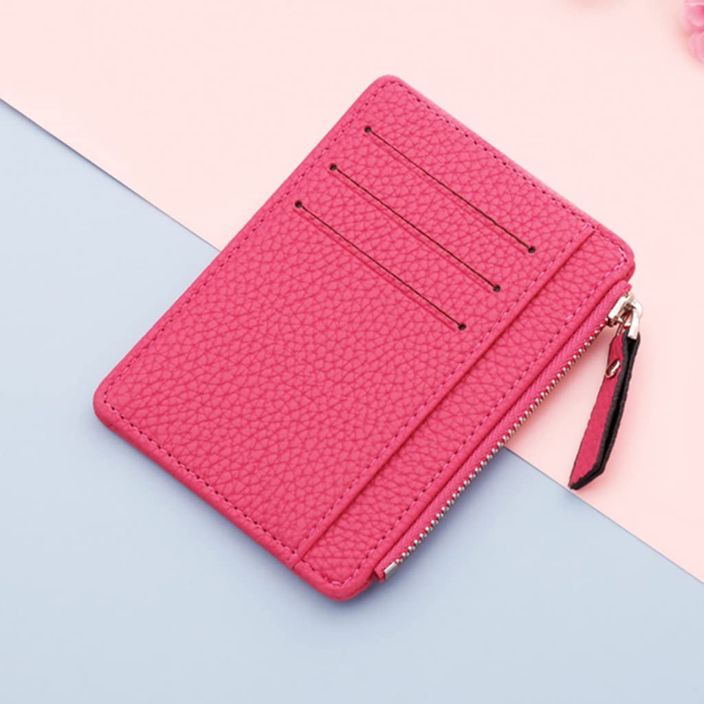 5-Piece Slim PU Leather Multi-Card Holder Wallet Set with Zipper - Ultra Thin Credit Card Organizer for Women & Students - Perfect for Travel, Everyday Use & Gift Giving (Color: C)