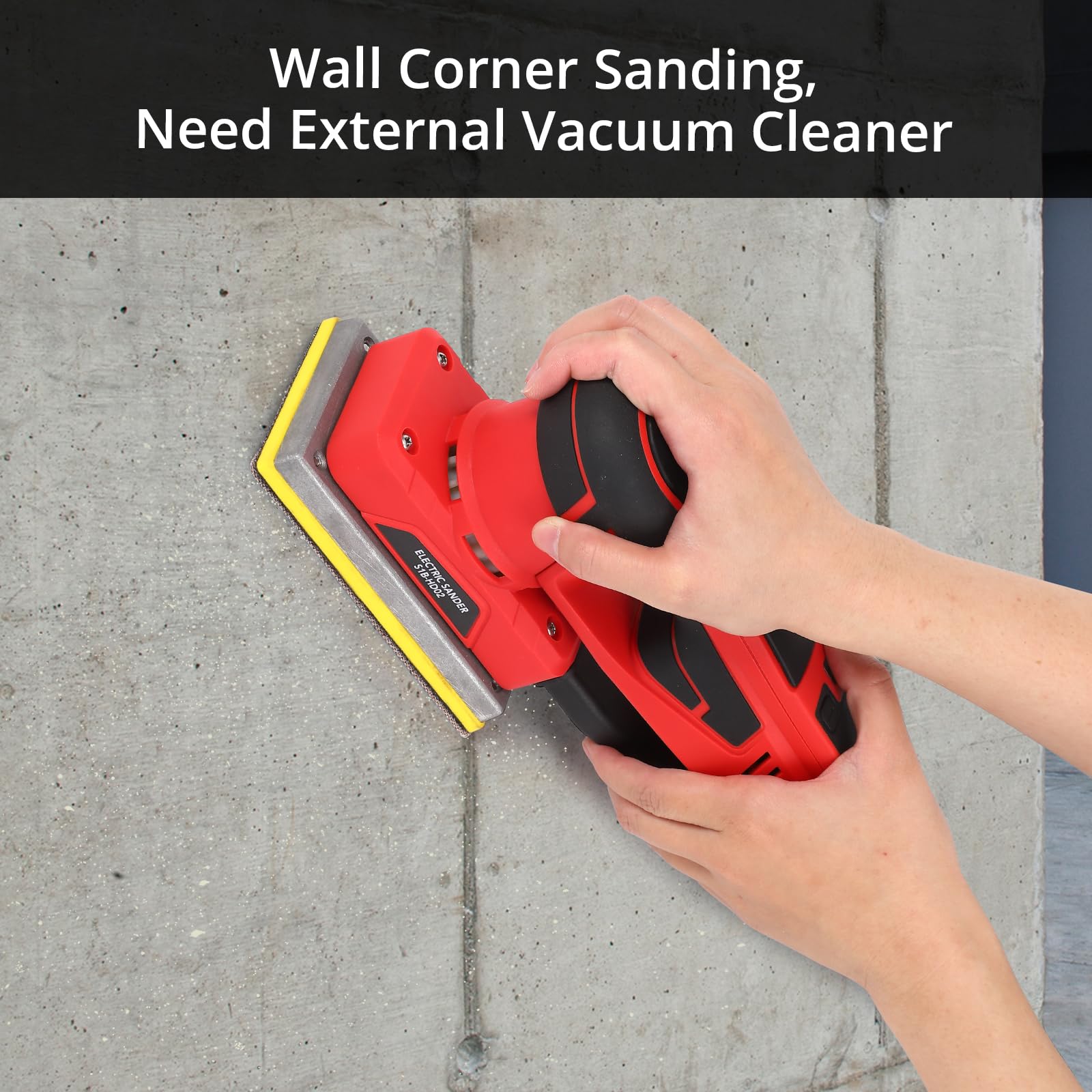 Electric Sheet Sander 260W - Corded Multi-Function Detail Sander with Brushless Motor, 12 Sanding Papers & 10,000 RPM - Perfect for Woodworking, Furniture Refinishing, and DIY Home Projects