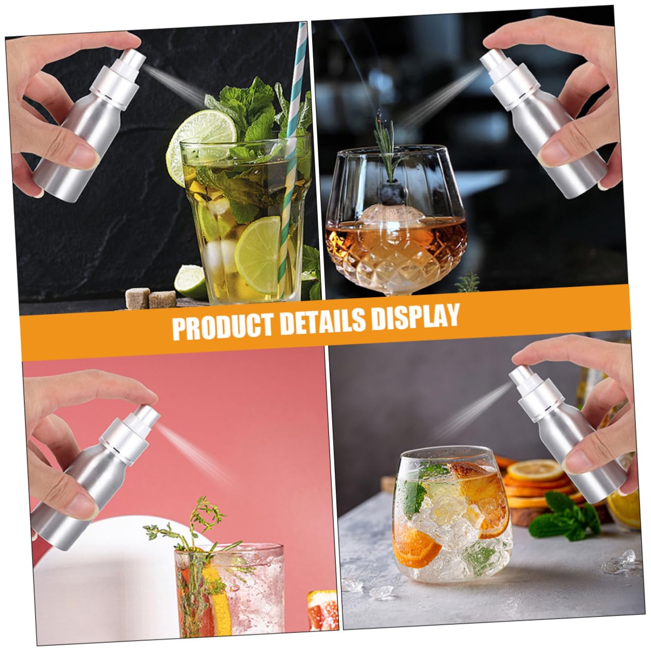 80ml Empty Spray Atomizer Bottle - Lightweight Compact Mist Sprayer for Cocktails, BBQ, Perfume & Essential Oils | Perfect for Bartending, Cooking, Aromatherapy & Travel