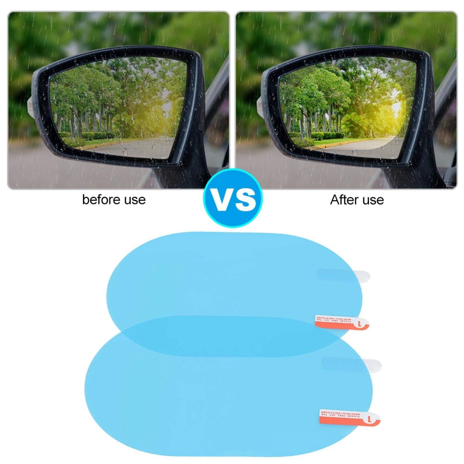 KIMISS Car Anti-Rain Mirror Film - 100x145mm Waterproof Side View Mirror Cover for Enhanced Visibility in Rainy Weather | Perfect for Driving in Storms, Fog, and Low Visibility Conditions
