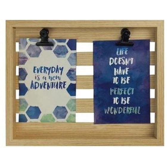 Frankie & Me 8x10 Oak Wooden Slat Frame - Rustic Picture Frame for Wall Decor, Family Photos, and Home Office Display