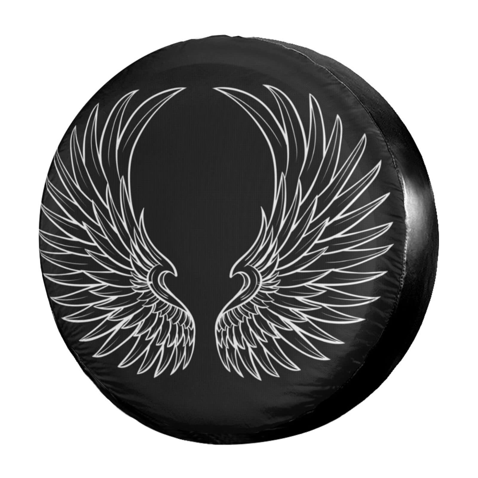 Waterproof UV-Resistant 15 Inch Angel Wings Spare Tire Cover - Dustproof Wheel Protector for Jeep, Trailer, RV, SUV & Most Vehicles | Perfect for Off-Road Adventures & Outdoor Travel Protection