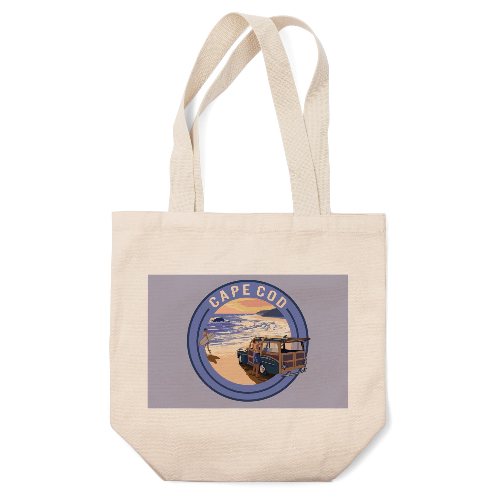 Woody on Beach Cape Cod Massachusetts - 100% Cotton Canvas Reusable Tote Bag for Shopping, Beach Trips & Eco-Friendly Lifestyle