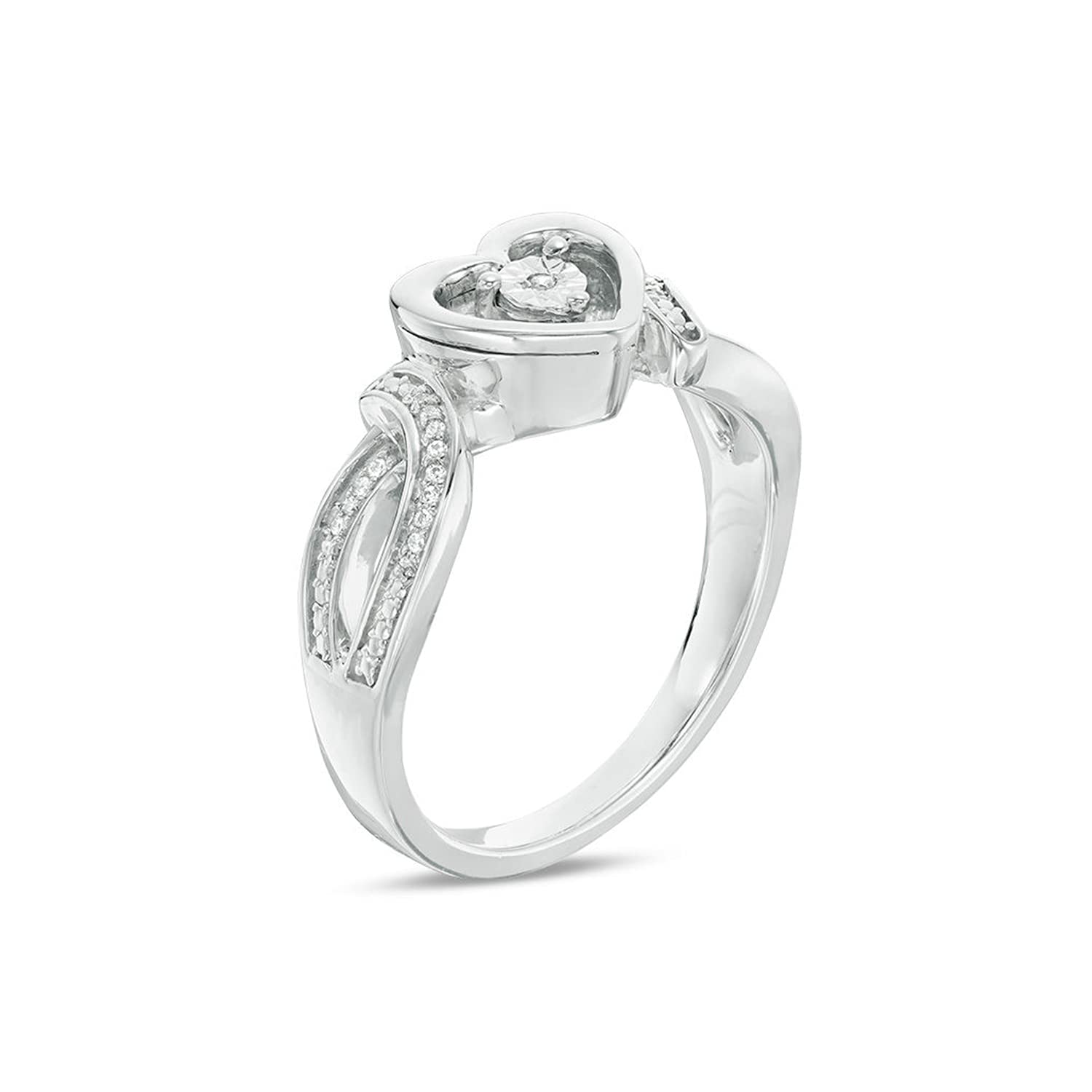 Personalized Heart Name Engraved Eternity Wedding Band Ring for Women - Sterling Silver Romantic Gift for Girlfriend, Wife, Daughter - Perfect for Anniversaries, Valentine's Day & Special Occasions