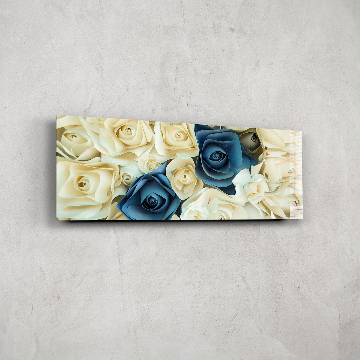 White & Blue Roses Bouquet - Premium Fresh Flowers for Weddings, Anniversaries & Home Decor | Panoramic Floral Arrangement