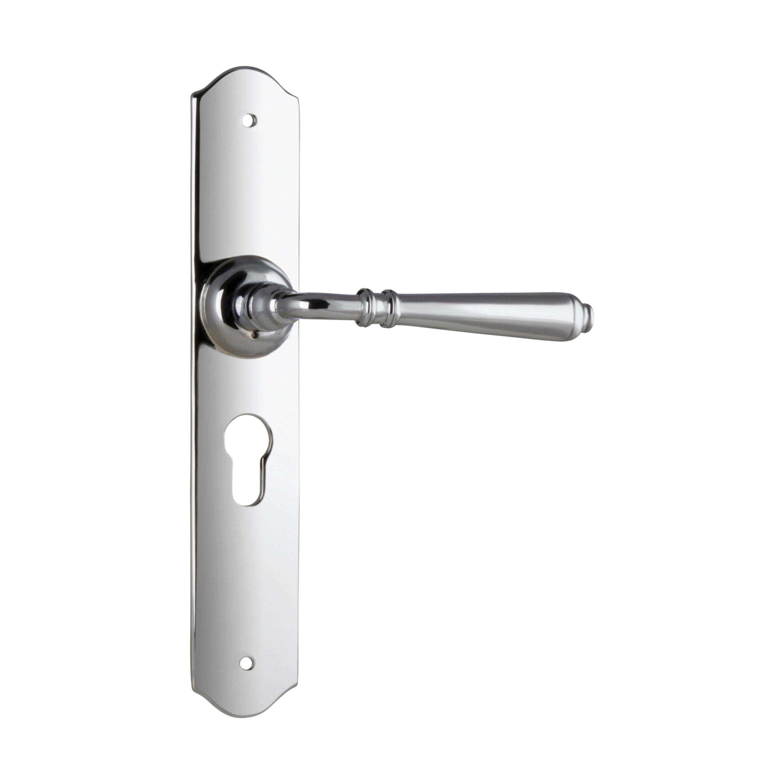 0777E Euro Style Door Lever Set - Chrome Plated (H240xW40xP70mm) | Modern Entry Door Handles for Home, Office & Commercial Buildings
