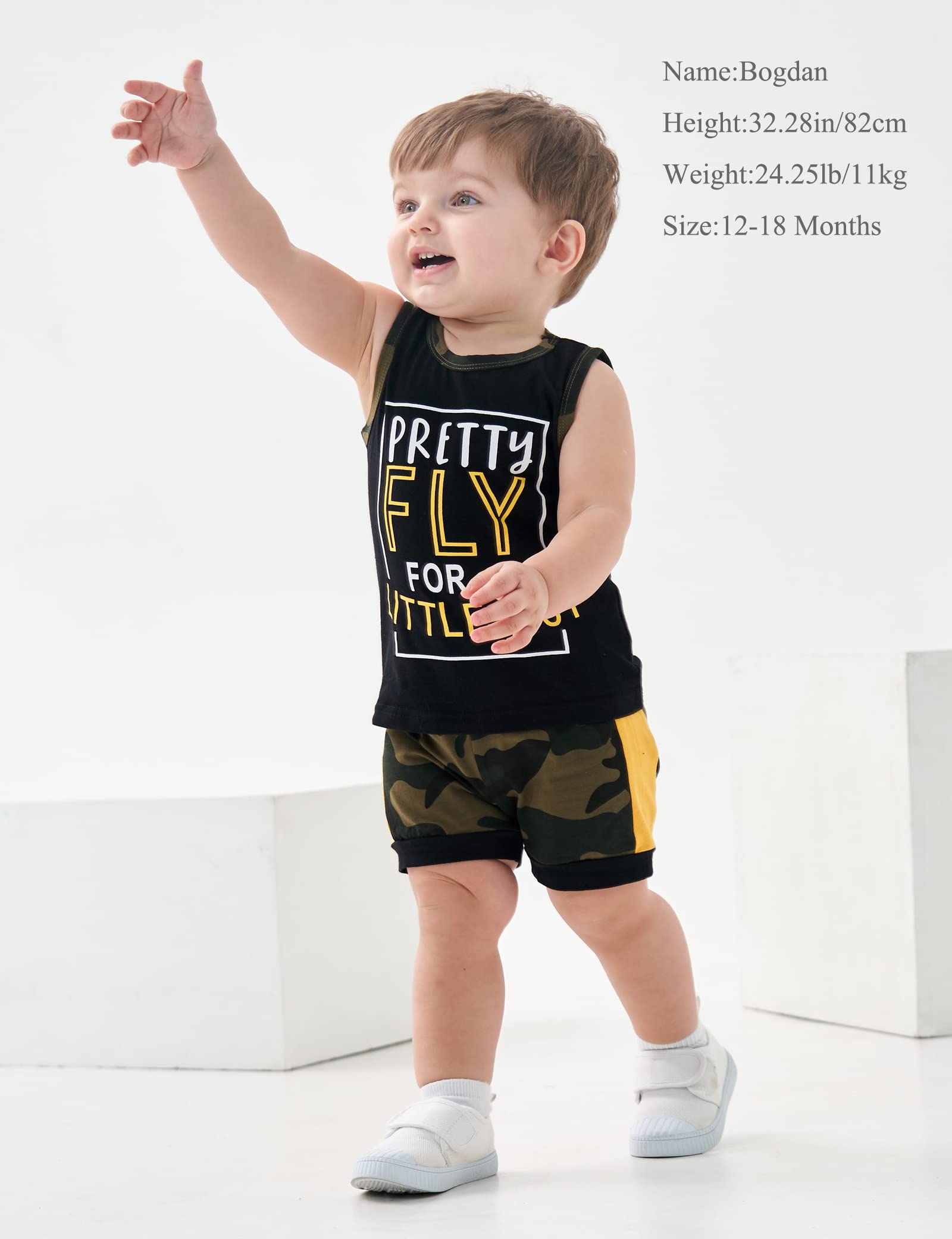 Stylish Toddler Baby Boy Clothes Set - Sleeveless Striped Top & Shorts Outfit for Summer | Perfect for Playdates, Beach Trips & Outdoor Adventures