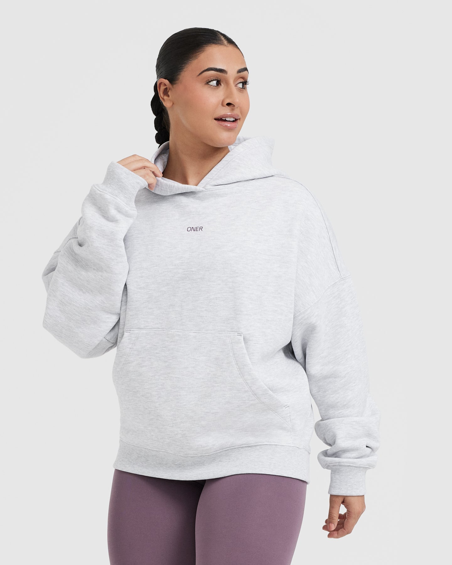 Premium Unisex Oversized Graphic Hoodie - Light Grey Marl | Trendy Streetwear for Men & Women | Perfect for Casual Outfits, Lounge Wear & Cool Weather Fashion
