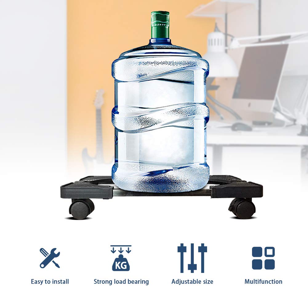 Adjustable Mobile CPU Stand with 4 Caster Wheels - Universal PC Case Holder for Desktop Computers (Black) | Perfect for Office, Gaming Setup & Home Workspace Organization