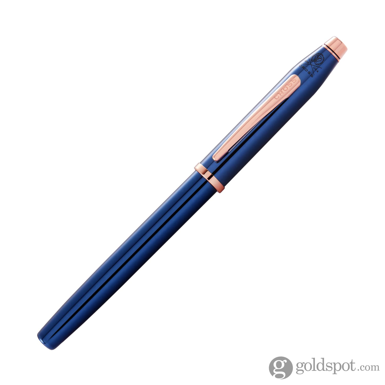 Cross Century II Fountain Pen - Translucent Blue Lacquer with Rose Gold Trim | Luxury Writing Instrument for Professionals & Gift Giving | Perfect for Signatures, Calligraphy & Office Use