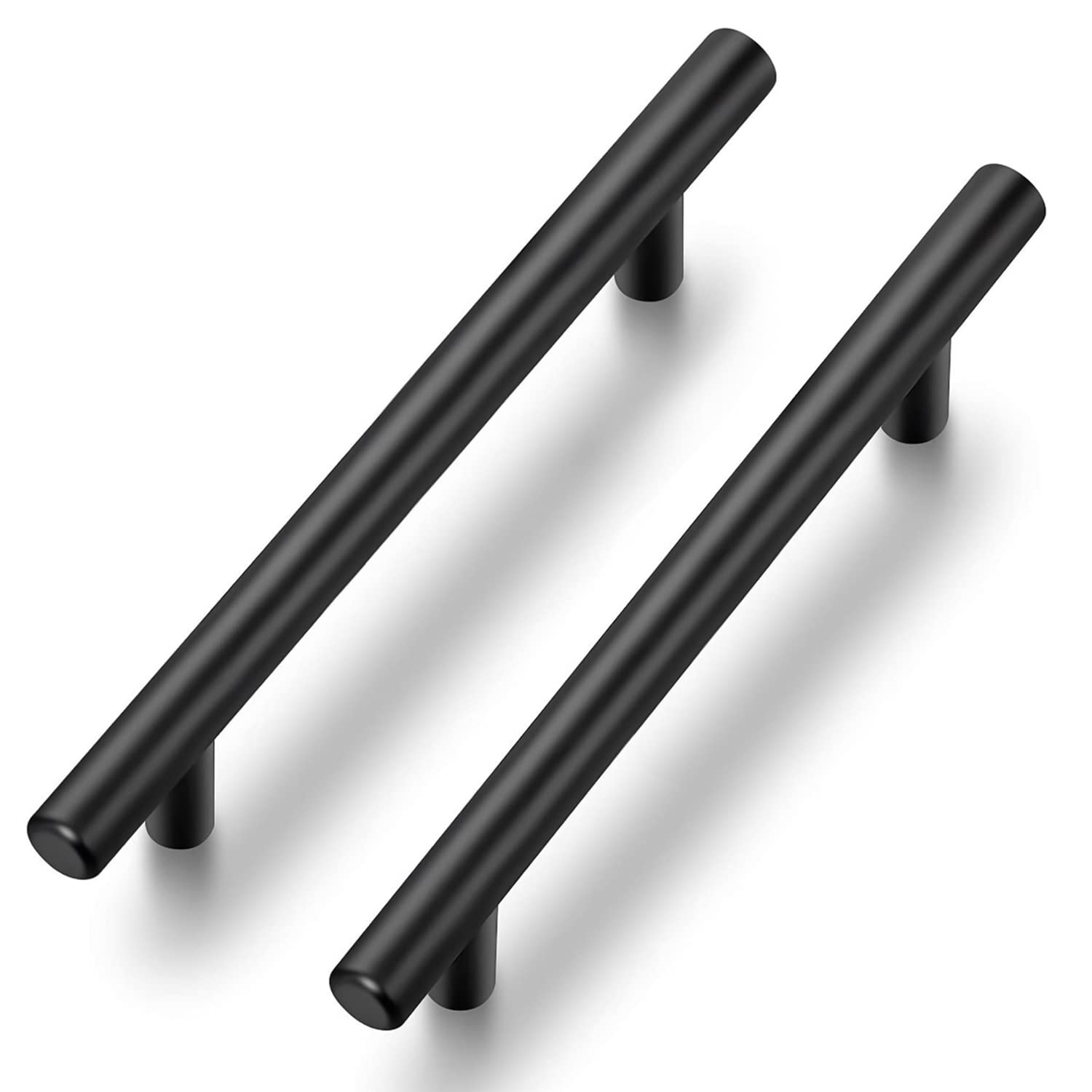 10 Pack Matte Black Cabinet Handles - 5 Inch Modern Kitchen Drawer Pulls & Cabinet Hardware - Durable Black Cabinet Knobs for Kitchen, Bathroom & Office Furniture (Set of 10) - Perfect for Home Renovation & DIY Projects