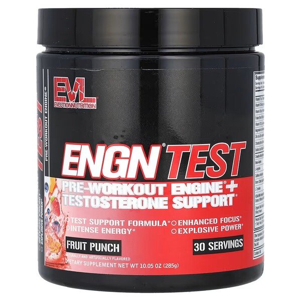 EVLution Nutrition ENGN Pre-Workout Supplement - 285g Powder for Energy, Focus & Performance | Gym, Fitness & Bodybuilding Boost
