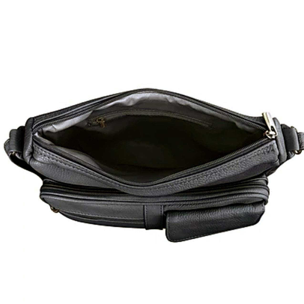 SILVERFEVER Medium Leather Handbag for Women - Stylish Shoulder Bag with Built-in Wallet & Organizer - Perfect for Work, Travel & Everyday Use
