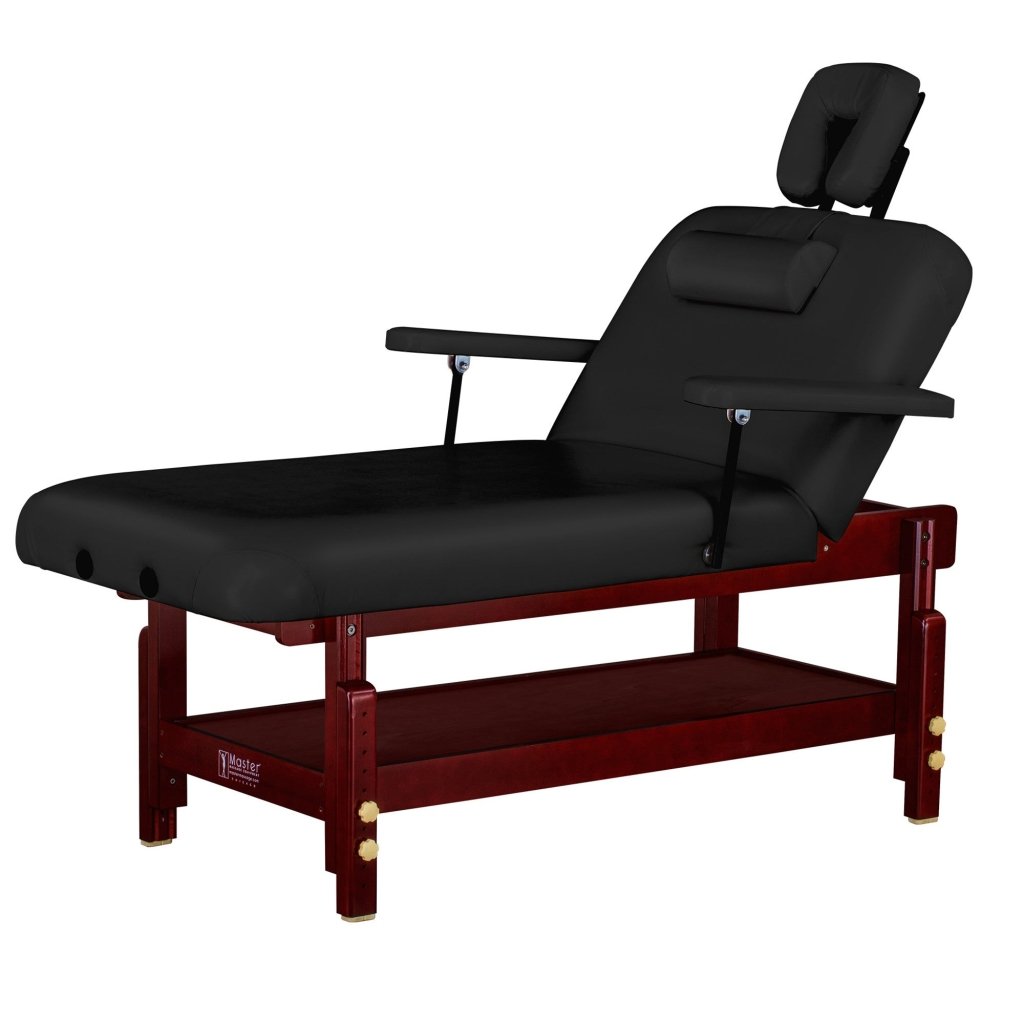 Master Massage® 31 MONTCLAIR™ Professional Stationary Massage Table with Adjustable Lift Back & Premium Memory Foam - Perfect for Spa, Clinic & Home Use