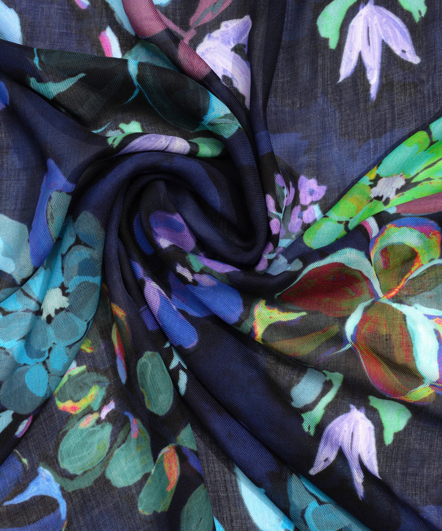 Happy Floral Wrap - Elegant Floral Print Fashion Scarf for Women, Lightweight & Soft Shawl for Spring & Summer Outfits, Perfect for Beach, Travel, and Casual Wear
