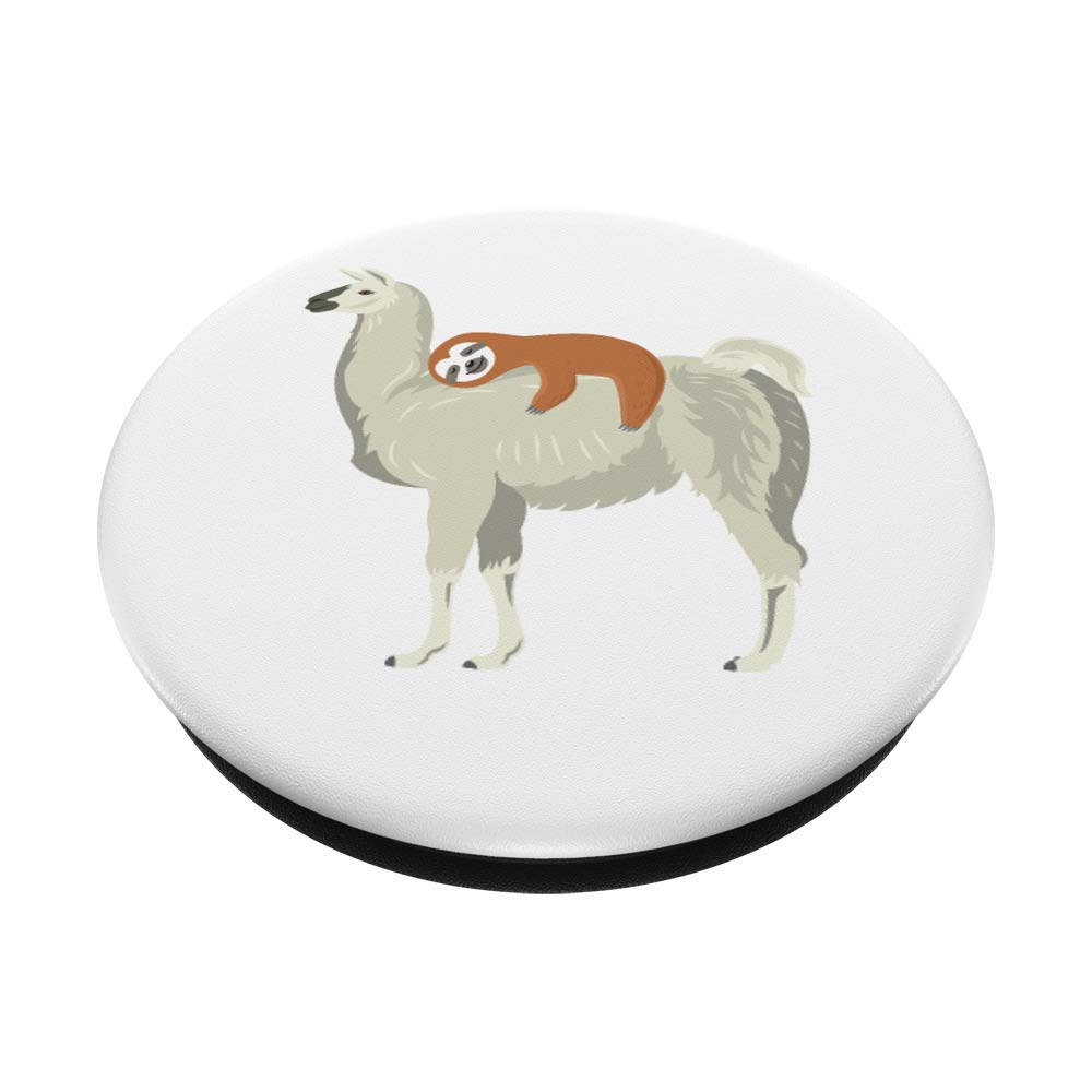 Funny Sloth Sleeping on Llama Phone Grip - Swappable PopSocket for iPhone, Samsung & Tablets | Perfect for Everyday Use, Travel & Work
