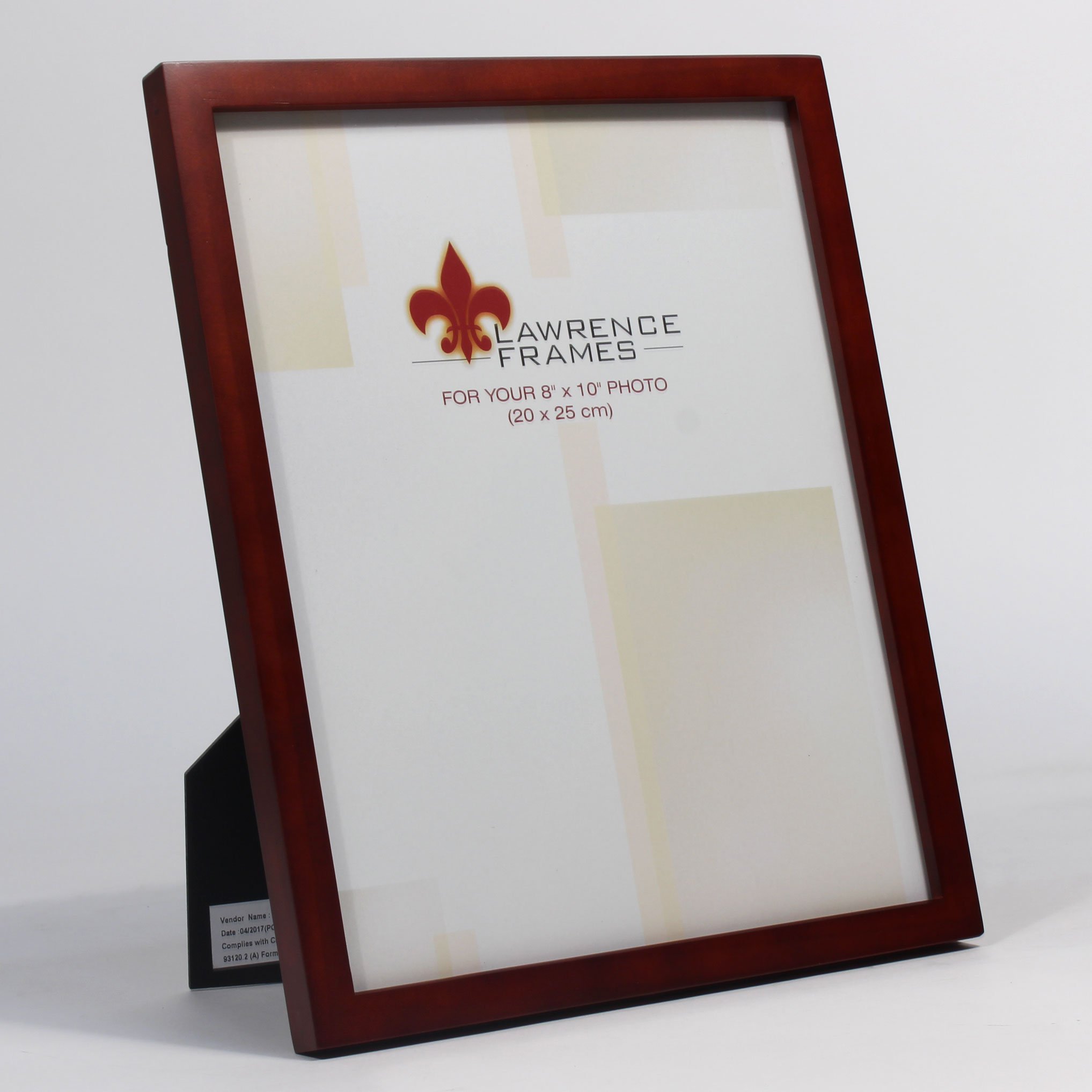 Lawrence Frames 8x10 Walnut Brown Wood Picture Frame - Premium Solid Wood Display for Photos, Artwork & Certificates - Perfect for Home, Office & Gift Decor (755680)